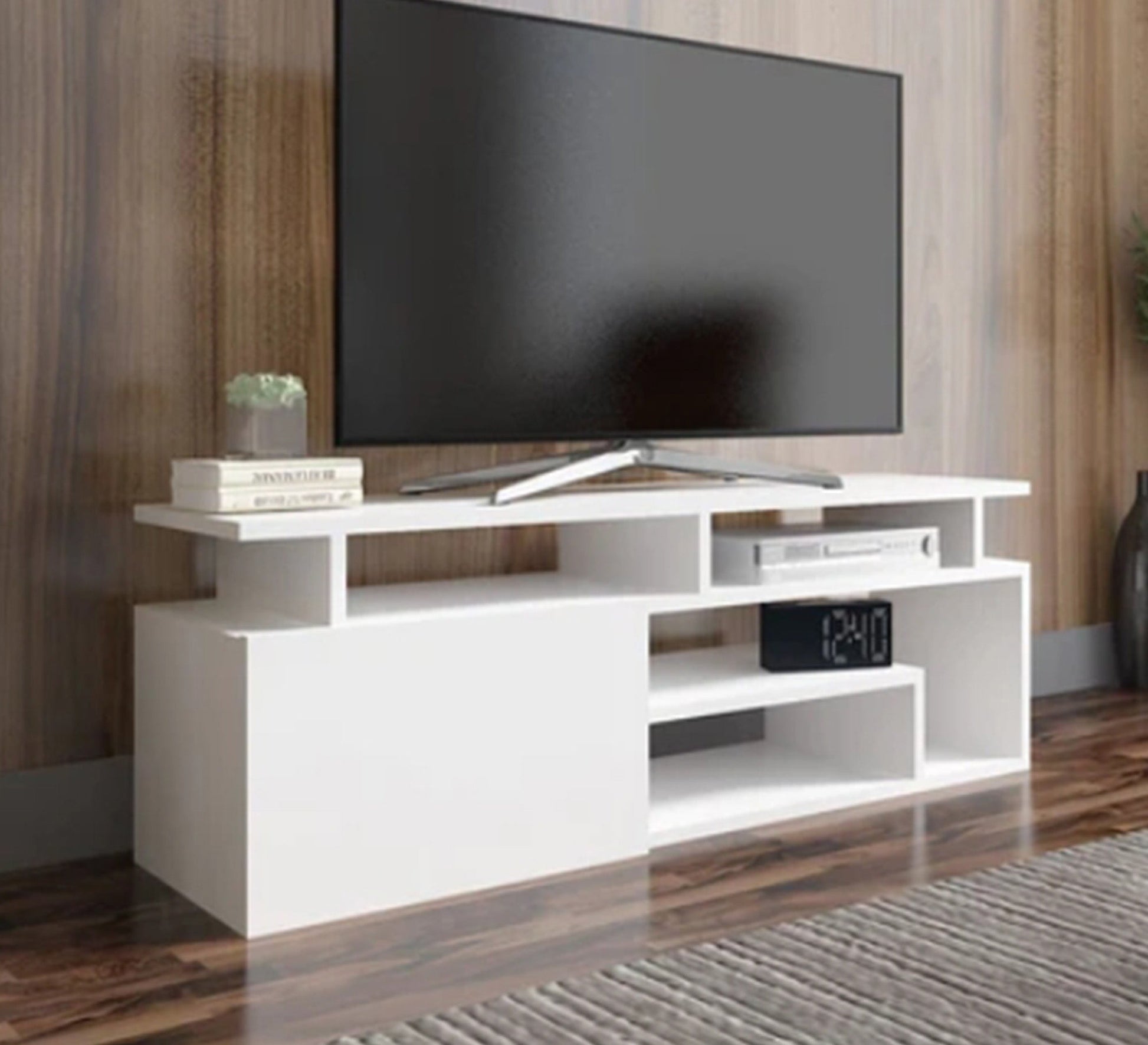 TV table with Overlapping shelves - Vitrine Furniture - TV Table & Cabinet