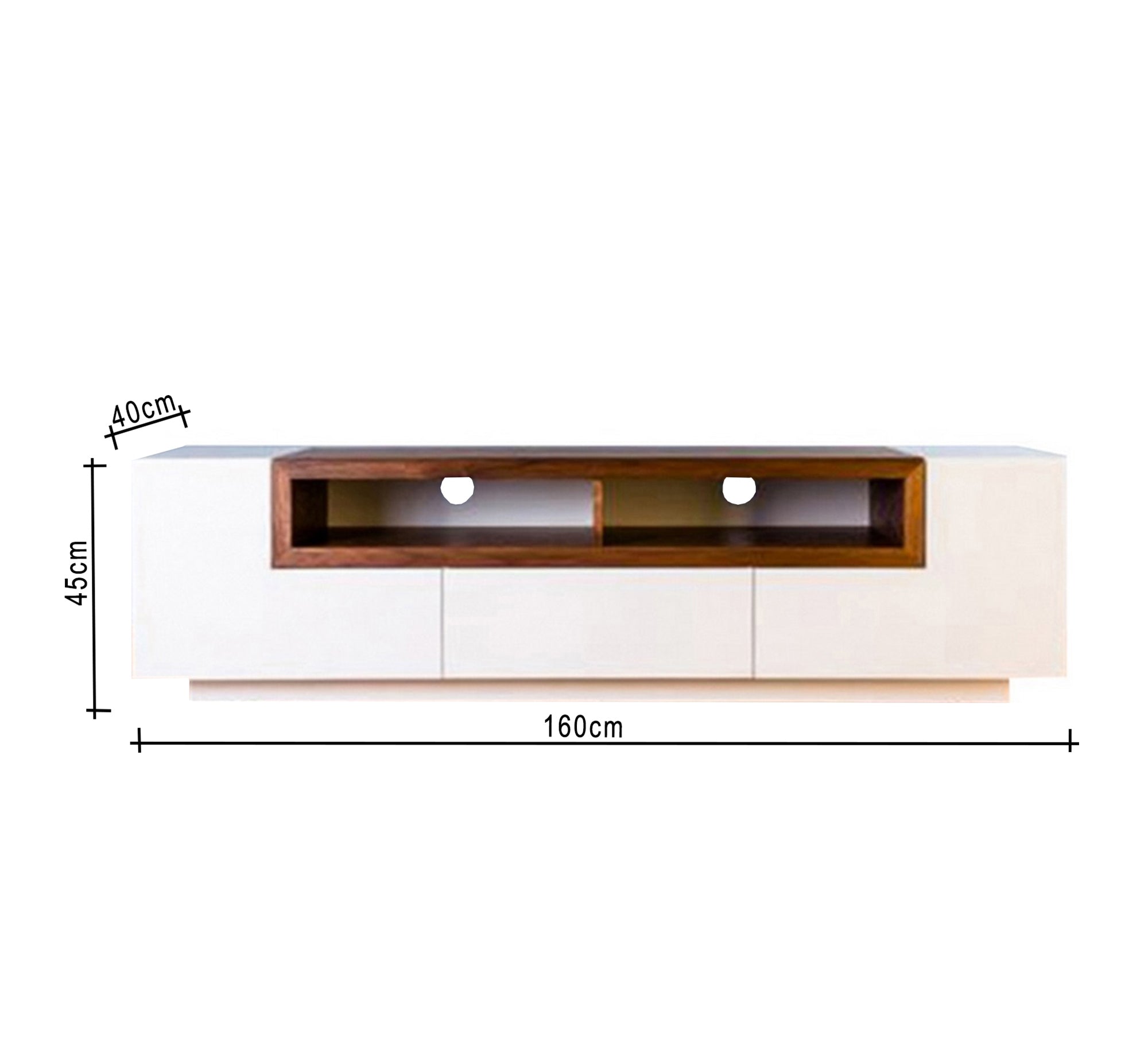 TV table with Turkish walnut disc - Vitrine Furniture - Furniture