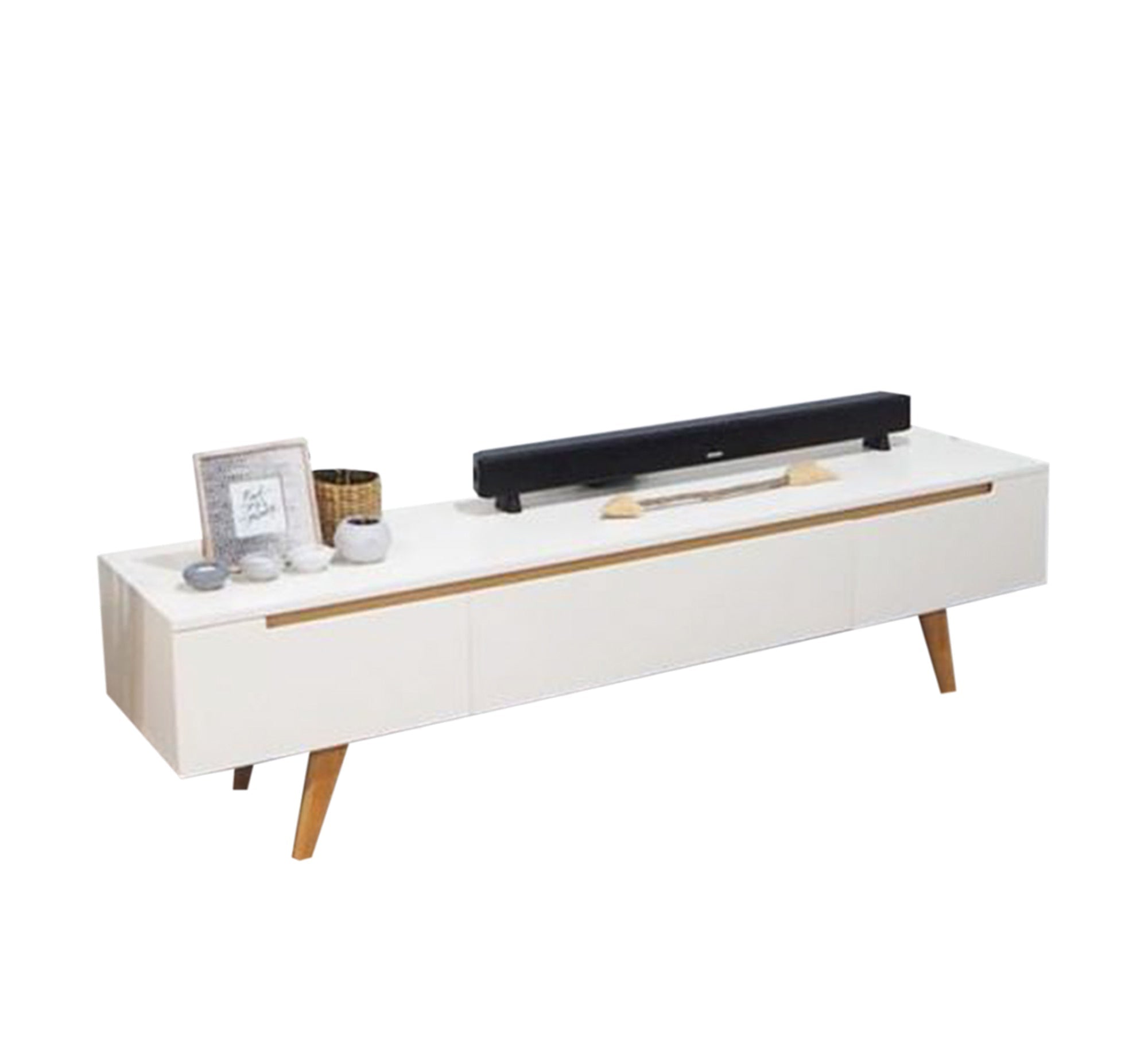 TV table with two shelves and X - shaped legs - Vitrine Furniture - Furniture
