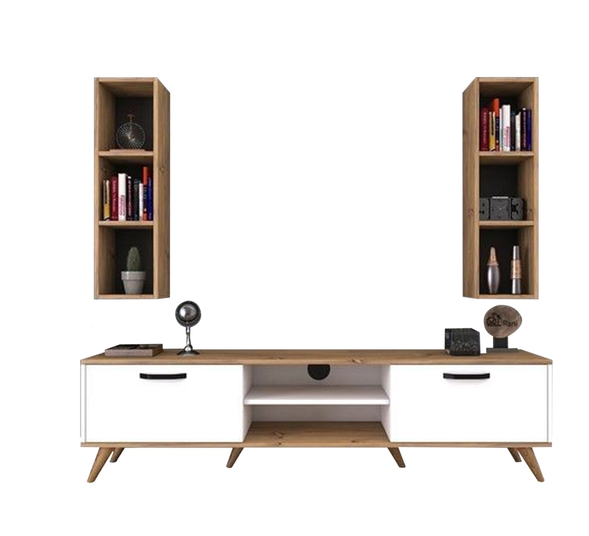 TV table with two wall shelves - Vitrine Furniture - Furniture