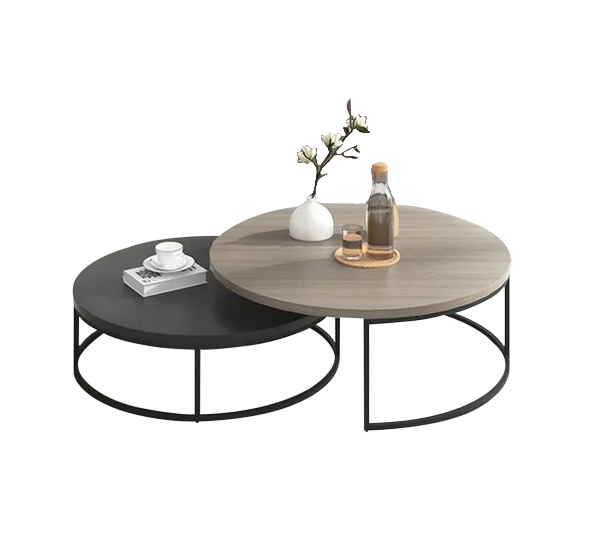 TV unit and circular center tables - Vitrine Furniture - Furniture