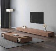 TV unit and table with wooden stairs - Vitrine Furniture - Furniture