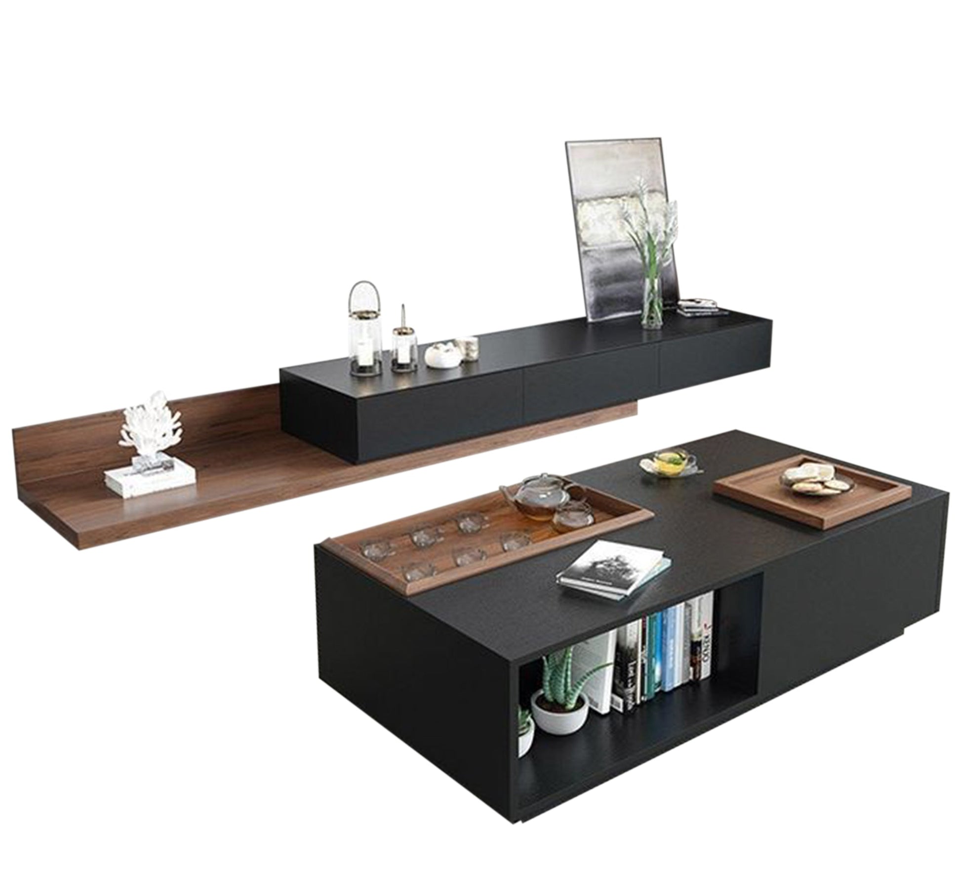 TV unit and terrace with overlapping pieces - Vitrine Furniture - Furniture