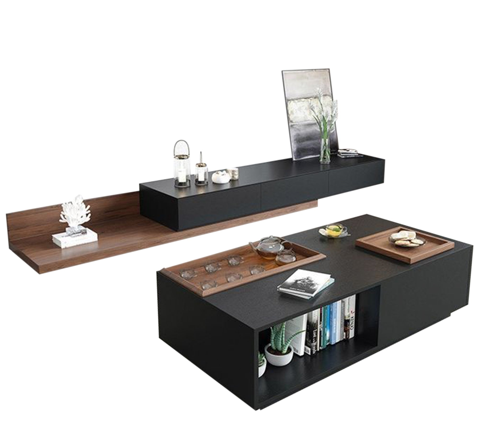 TV unit and terrace with overlapping pieces - Vitrine Furniture - Furniture