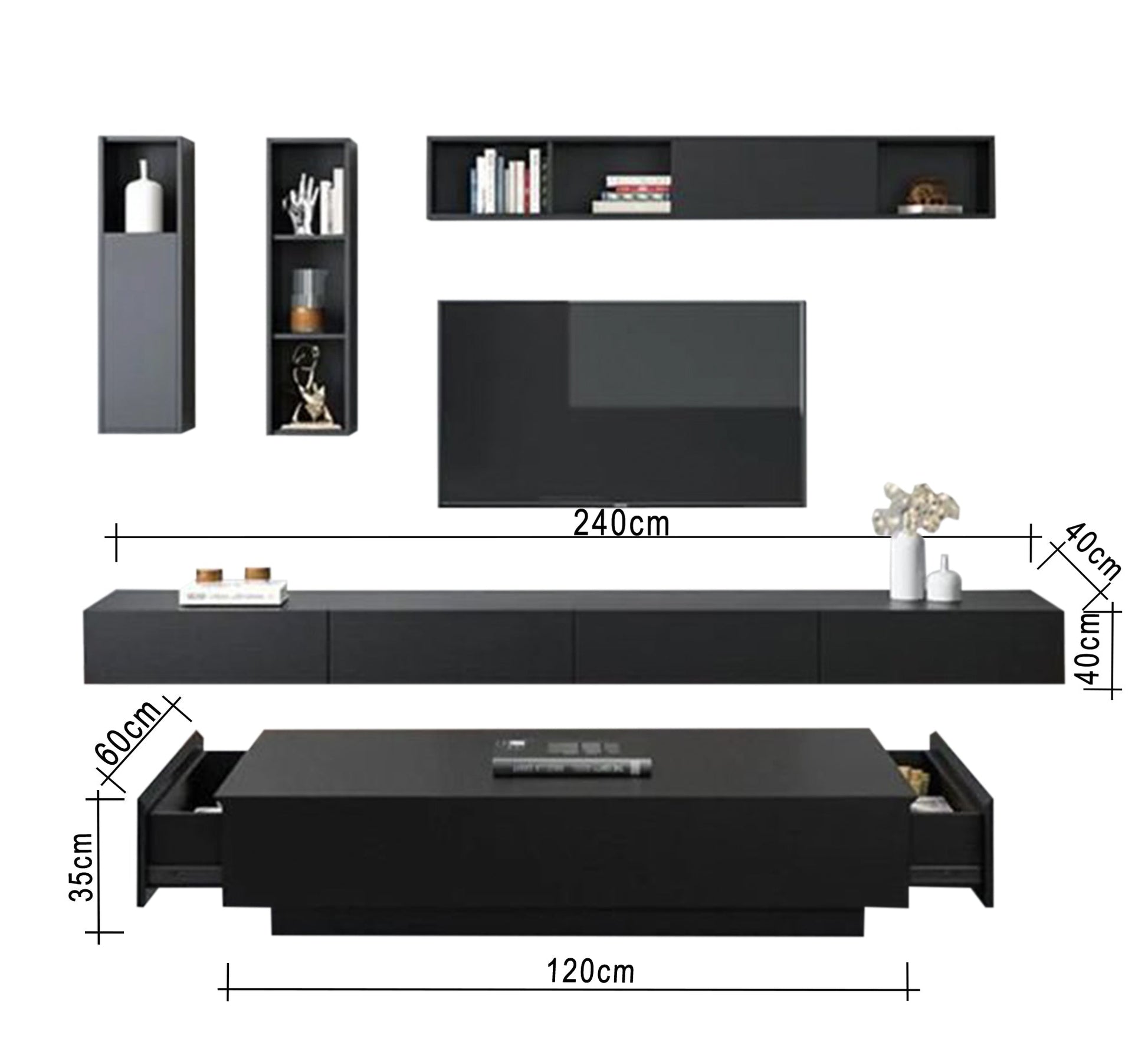 TV Unit: Sleek Design with Ample Storage - Vitrine Furniture - Furniture