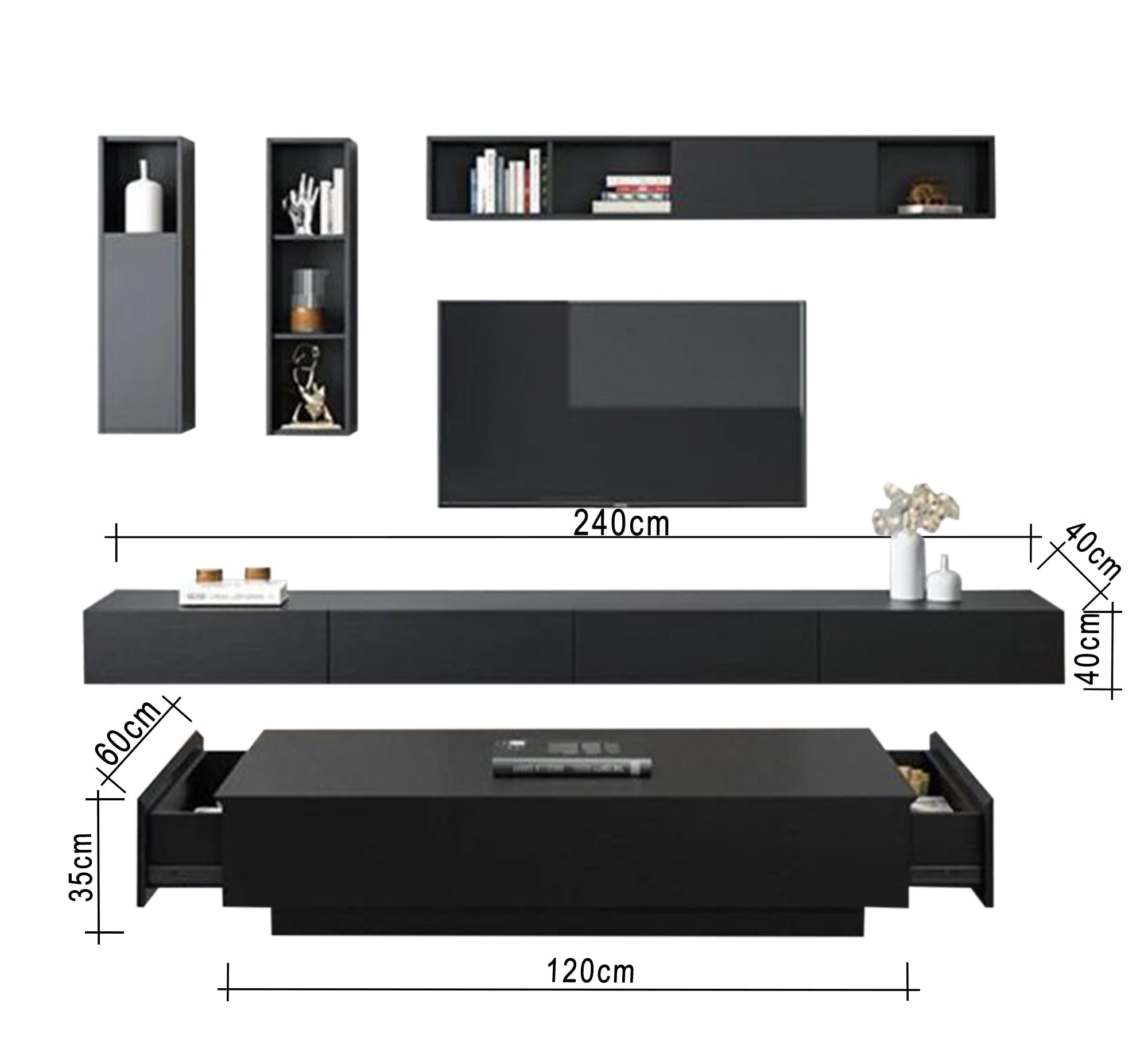 TV Unit: Sleek Design with Ample Storage - Vitrine Furniture - Furniture