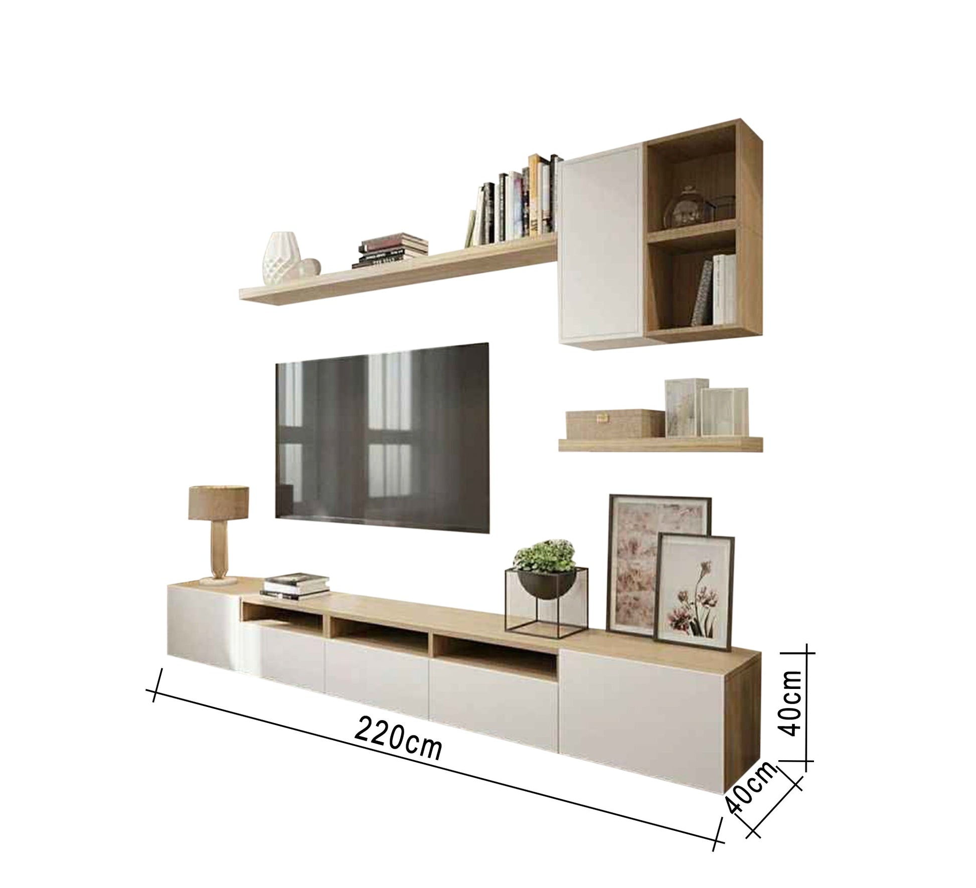 TV Unit: Sleek Design with Space - Saving Shelves - Vitrine Furniture - Furniture