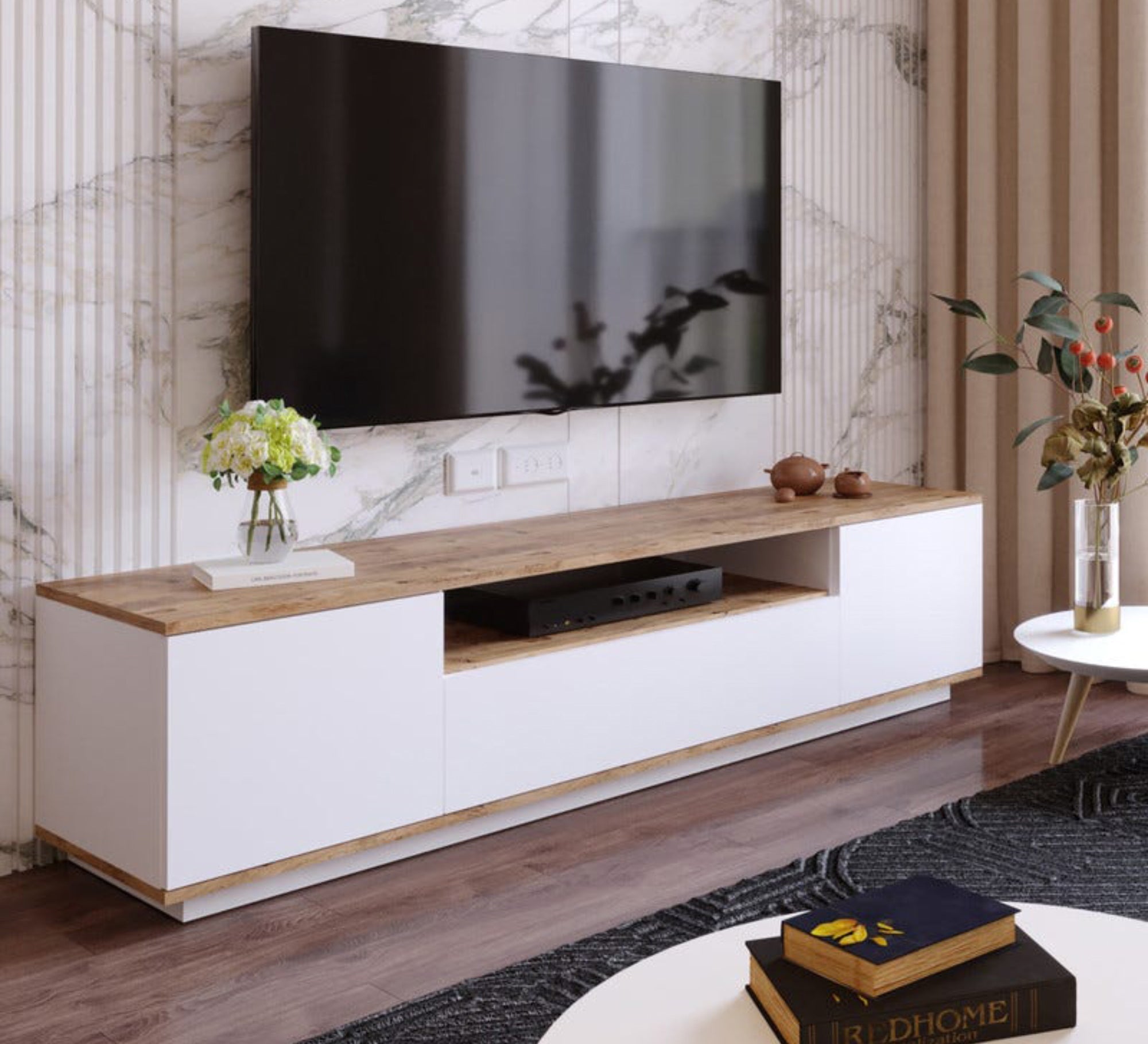 TV unit with flip cover assembly - Vitrine Furniture - Furniture