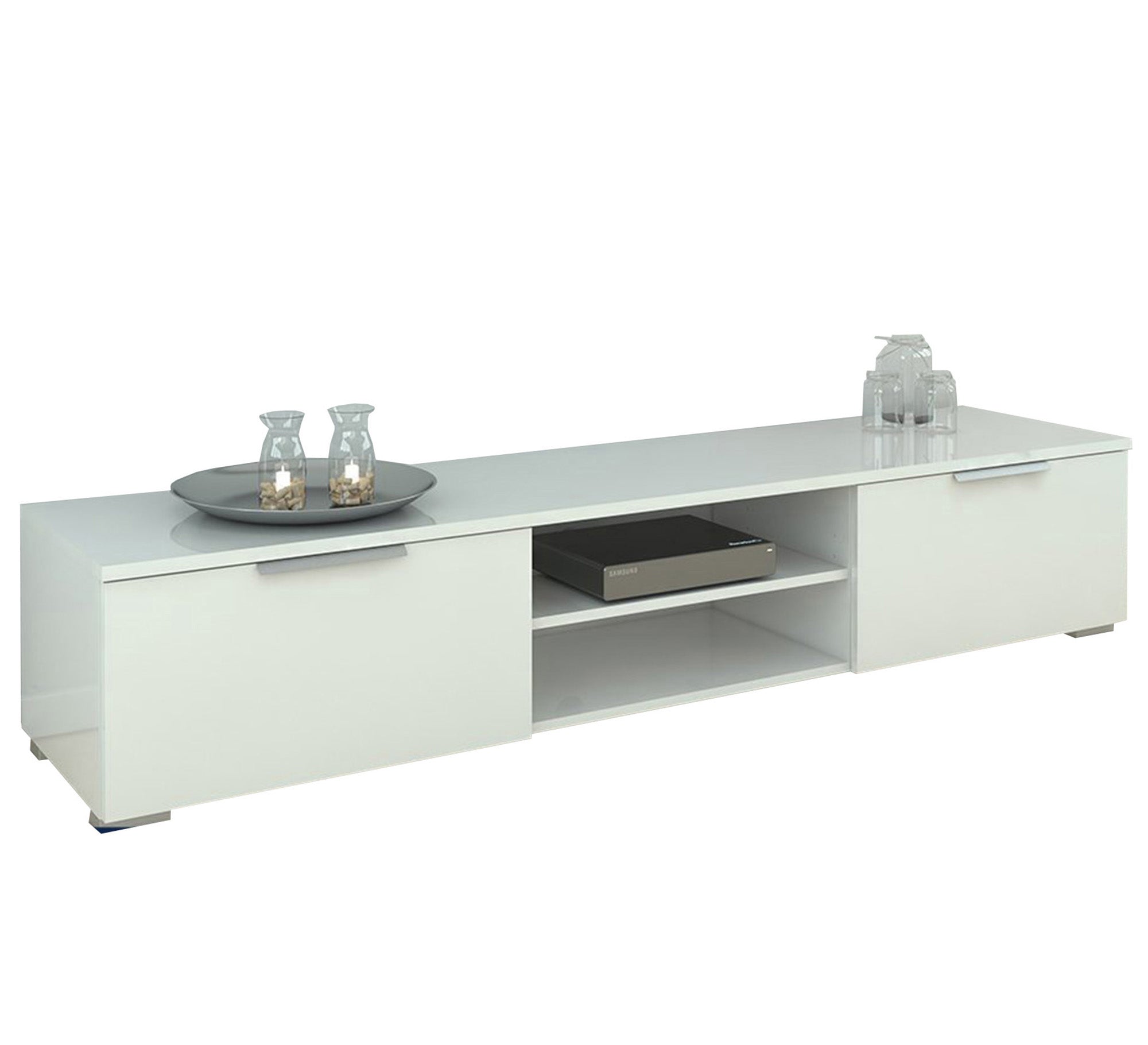 TV unit with flip - up cover and shelves - Vitrine Furniture - TV Table & Cabinet