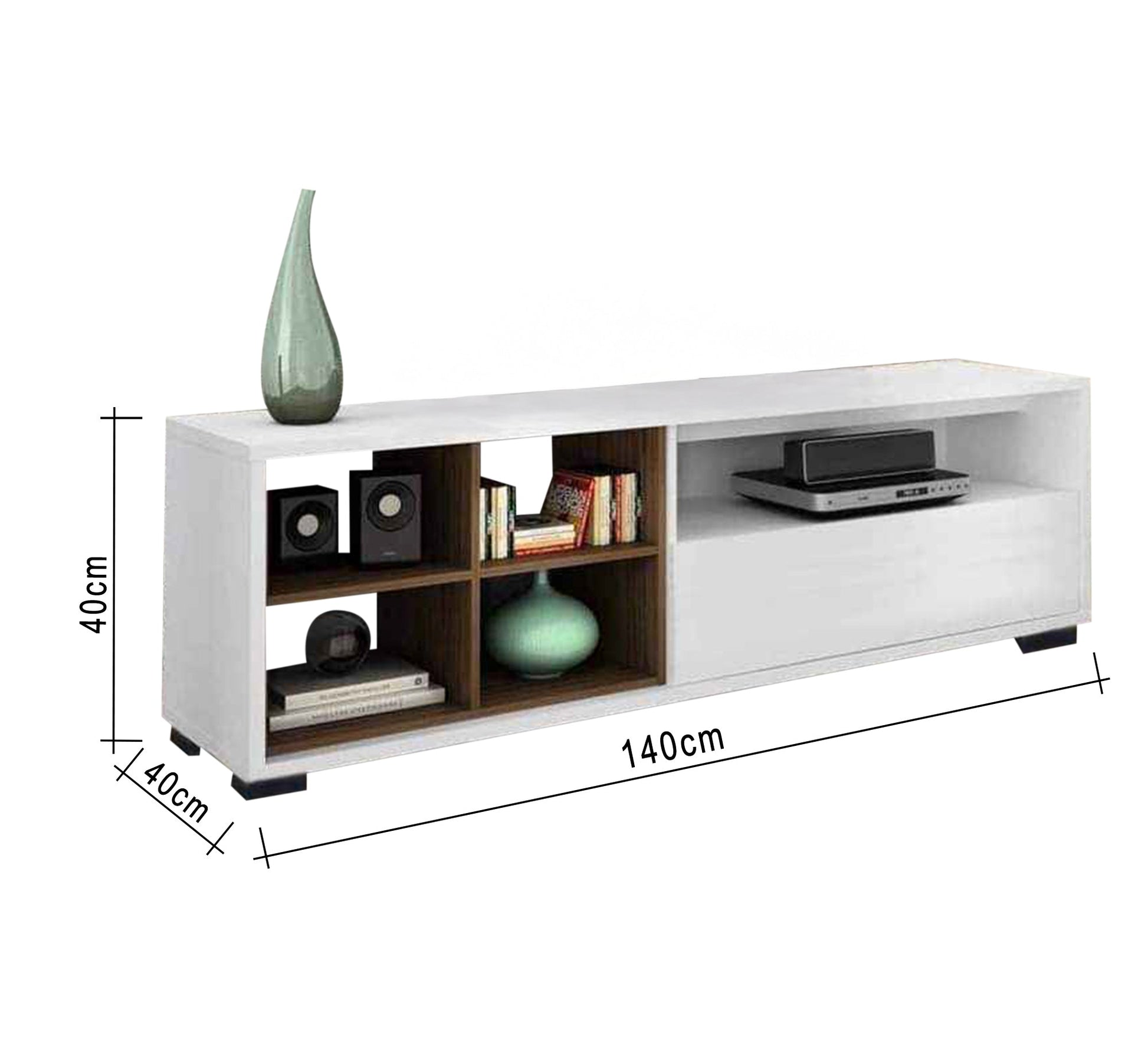TV unit with multiple open spaces - Vitrine Furniture - Furniture