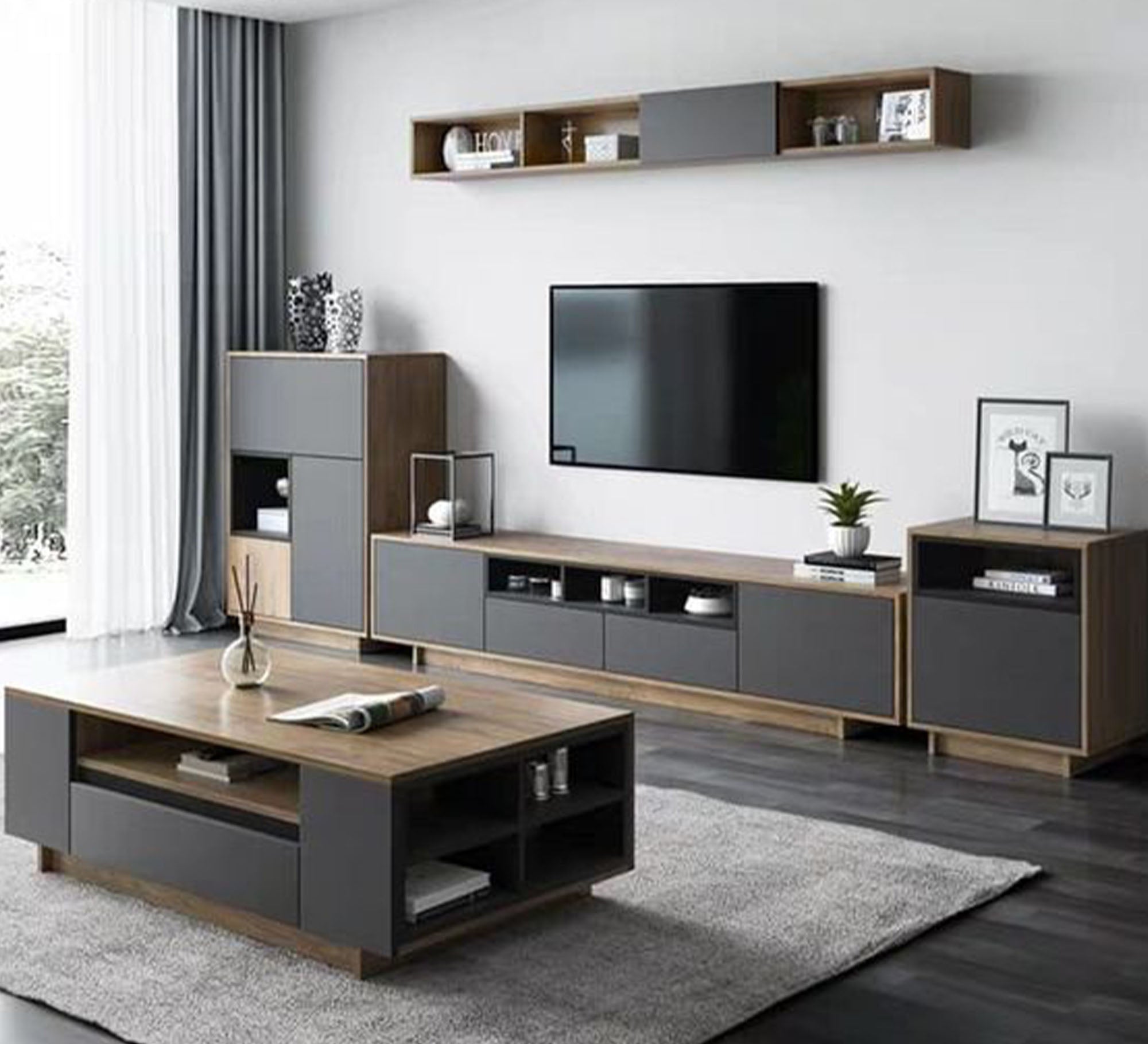 TV unit with multiple piece - Vitrine Furniture - Furniture