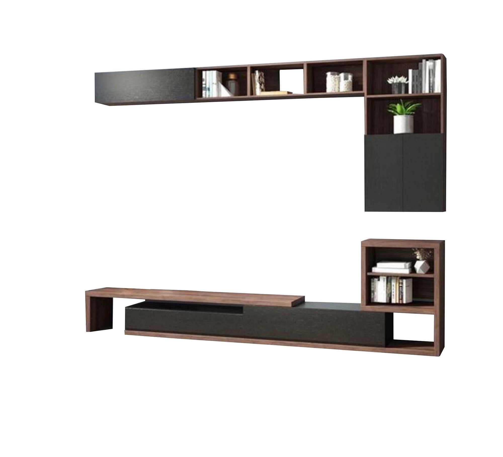 TV unit with multiple pieces in unique colors - Vitrine Furniture - Furniture