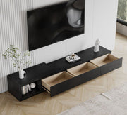 TV unit with three drawers and an open side shelf - Vitrine Furniture - Furniture