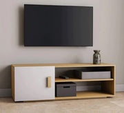 TV unit with two shelves and a movable shutter - Vitrine Furniture - TV Table & Cabinet