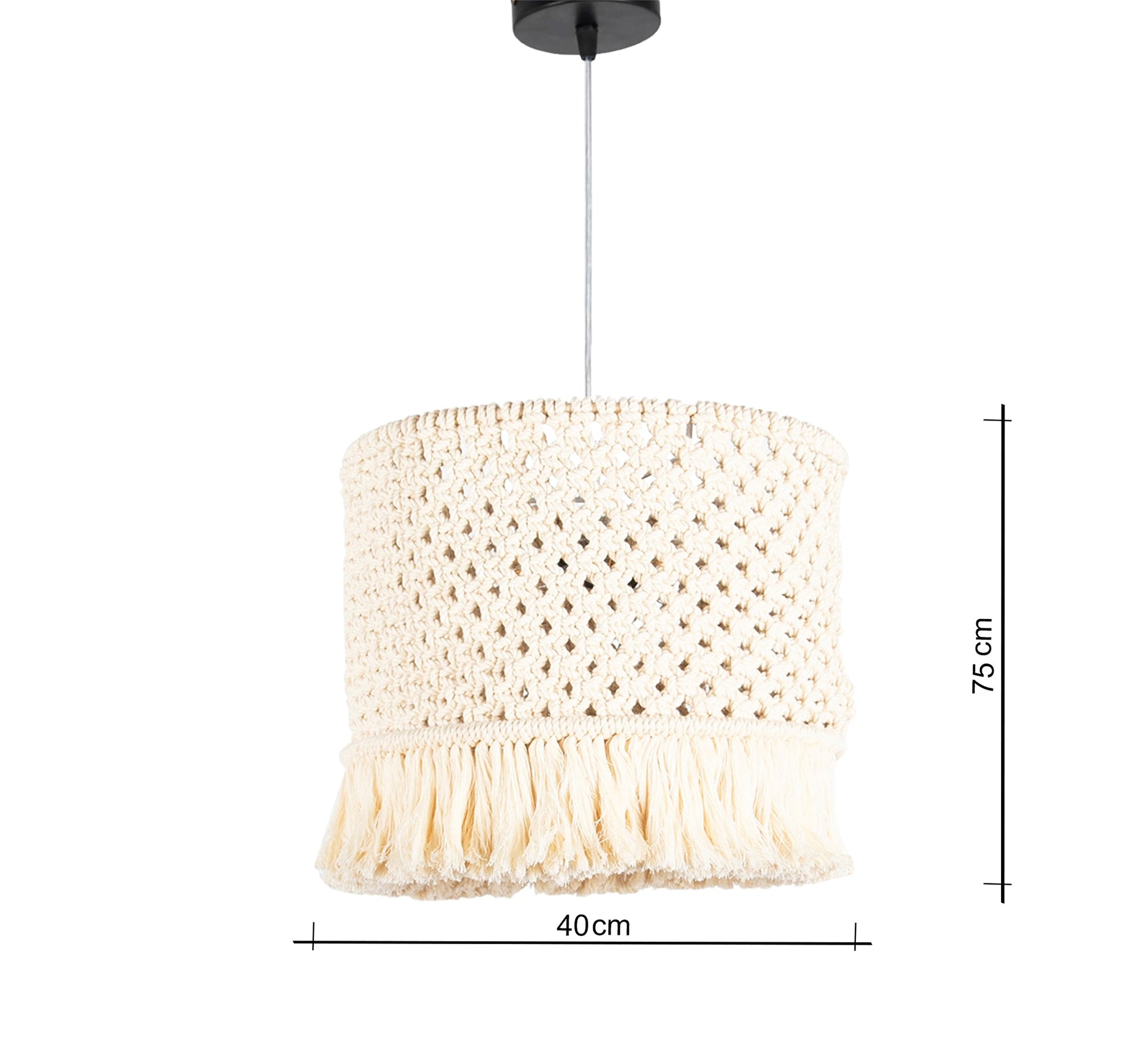 Twisted macrame pendant lamp - Vitrine Furniture - Lighting