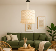 Twisted macrame pendant lamp - Vitrine Furniture - Lighting