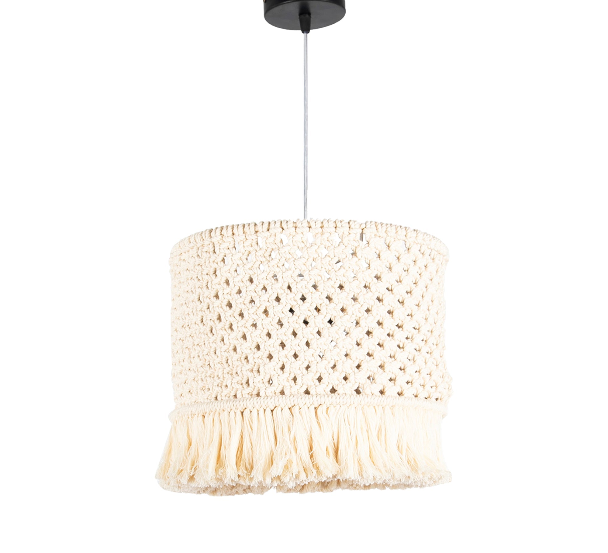 Twisted macrame pendant lamp - Vitrine Furniture - Lighting