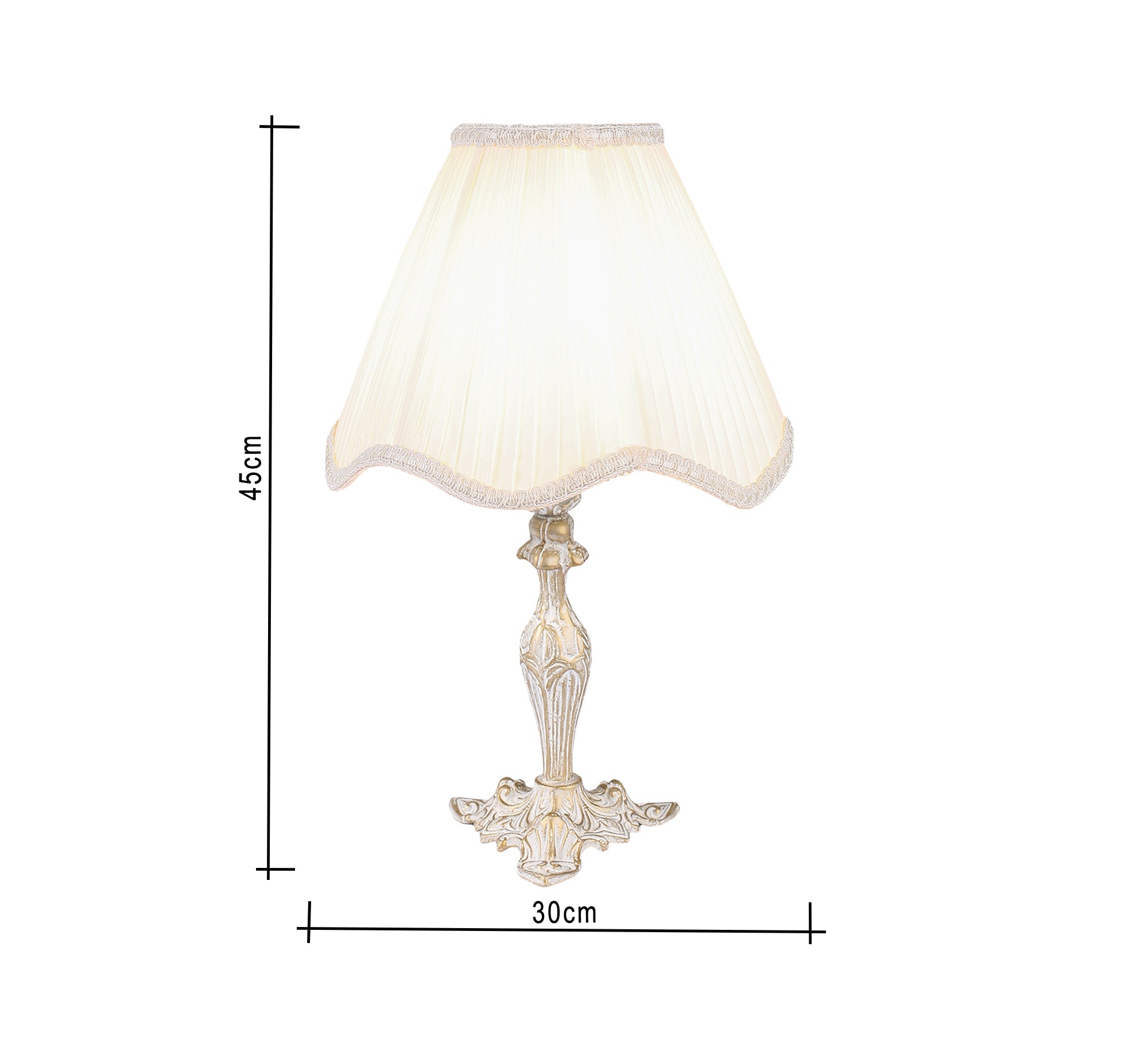 Two antique - looking table lamps add a touch of elegance. - Vitrine Furniture - Lighting