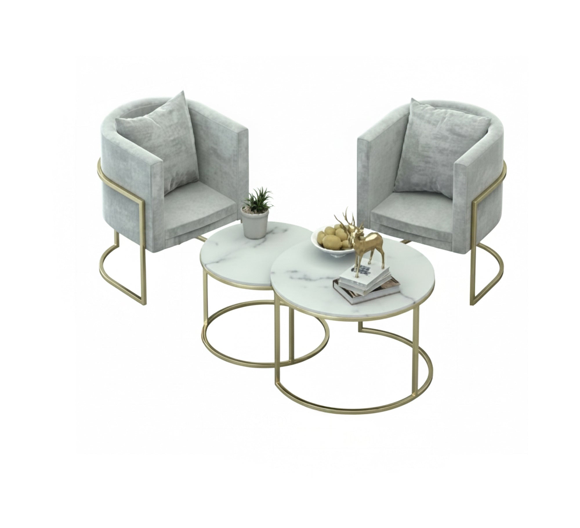 Two - chair seating set - Vitrine Furniture - Furniture