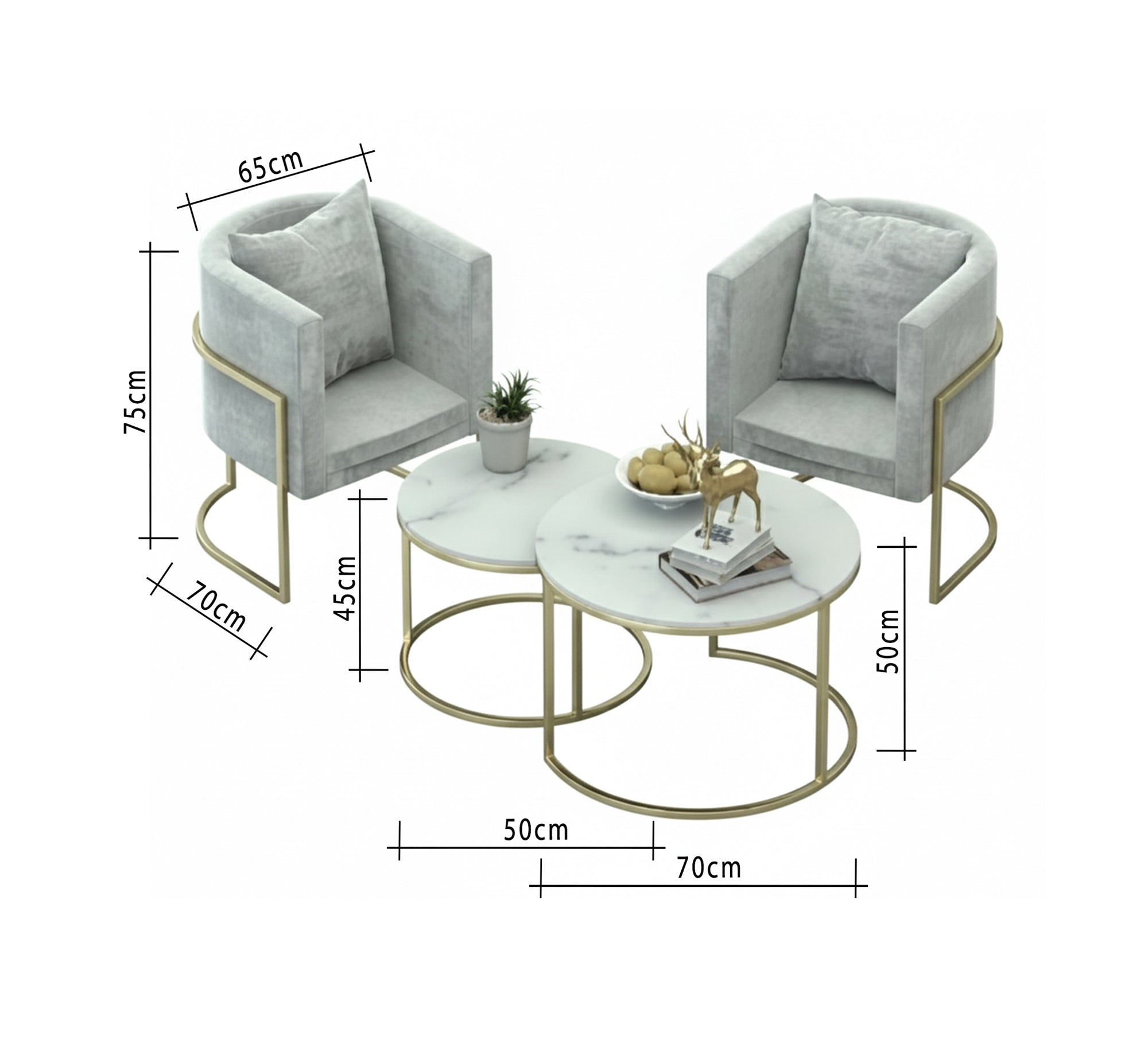 Two - chair seating set - Vitrine Furniture - Furniture