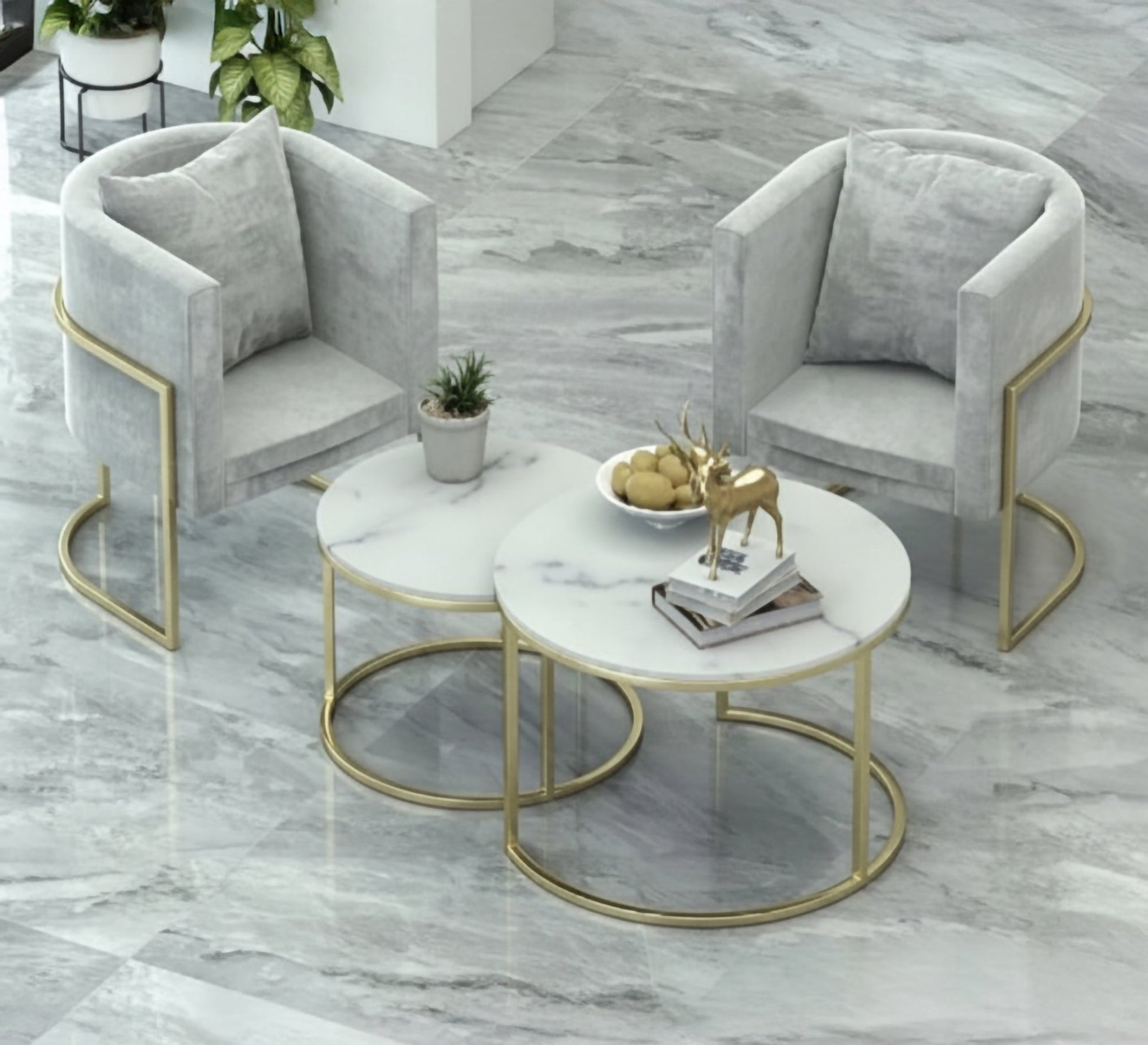 Two - chair seating set - Vitrine Furniture - Furniture