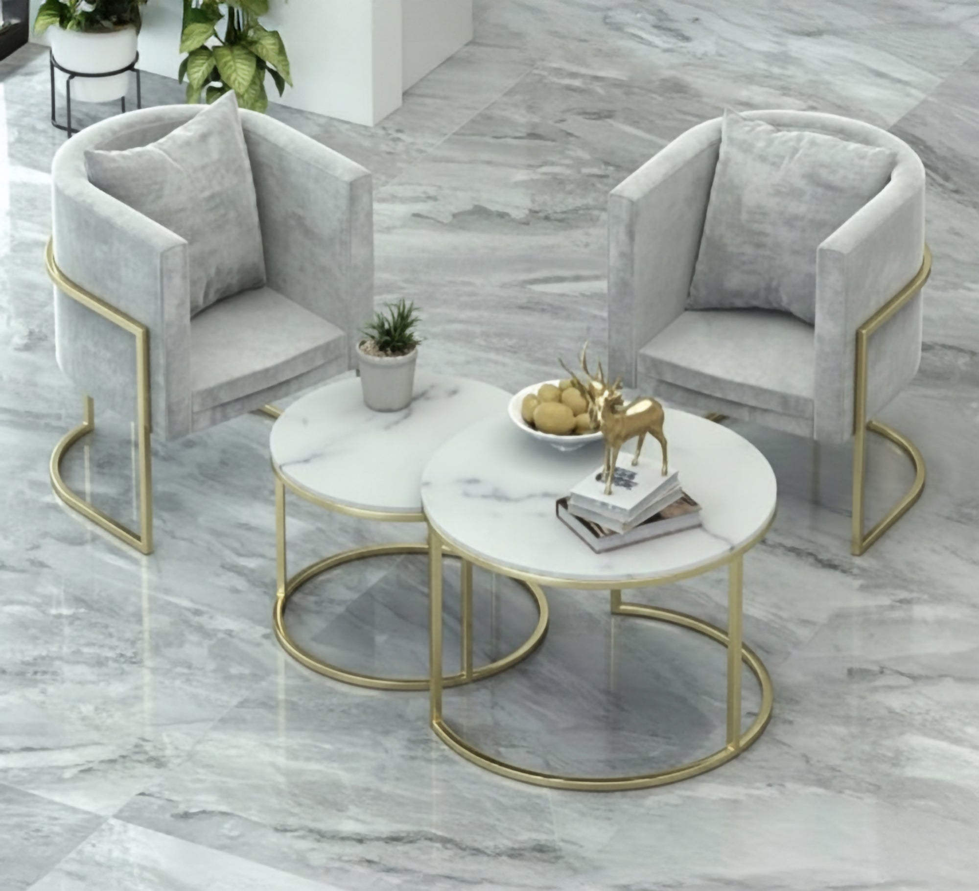 Two - chair seating set - Vitrine Furniture - Furniture