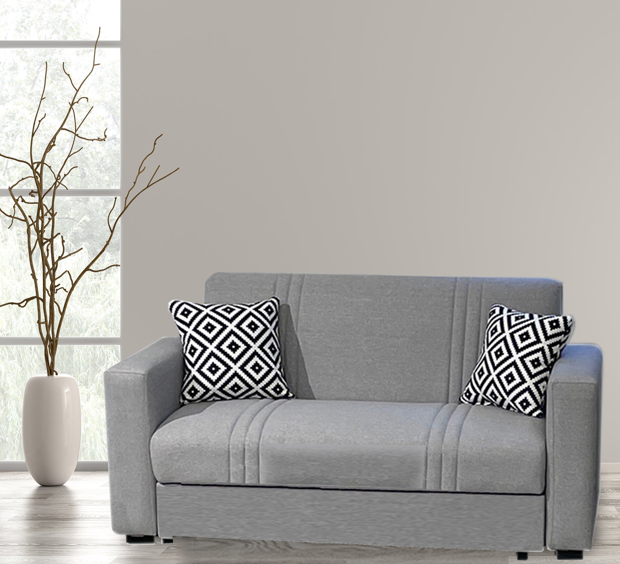 Two - Chair Sofa: Stylish & Comfortable in Gray - Vitrine Furniture - Furniture
