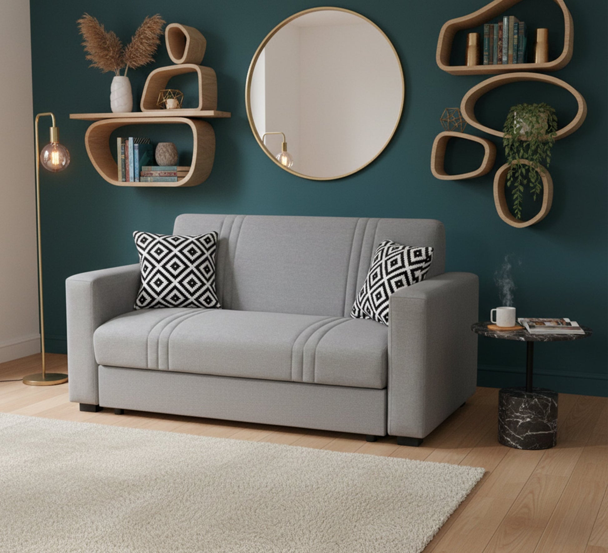 Two - Chair Sofa: Stylish & Comfortable in Gray - Vitrine Furniture - Furniture