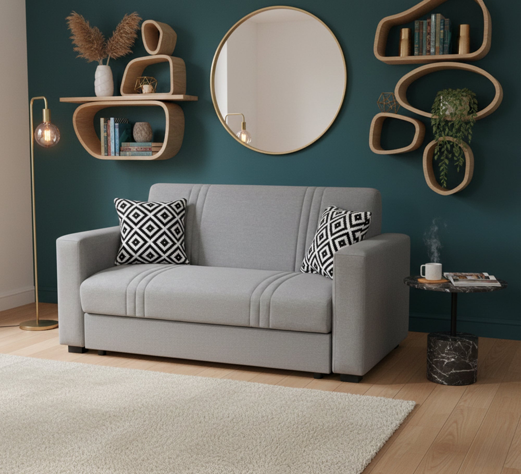 Two - Chair Sofa: Stylish & Comfortable in Gray - Vitrine Furniture - Furniture