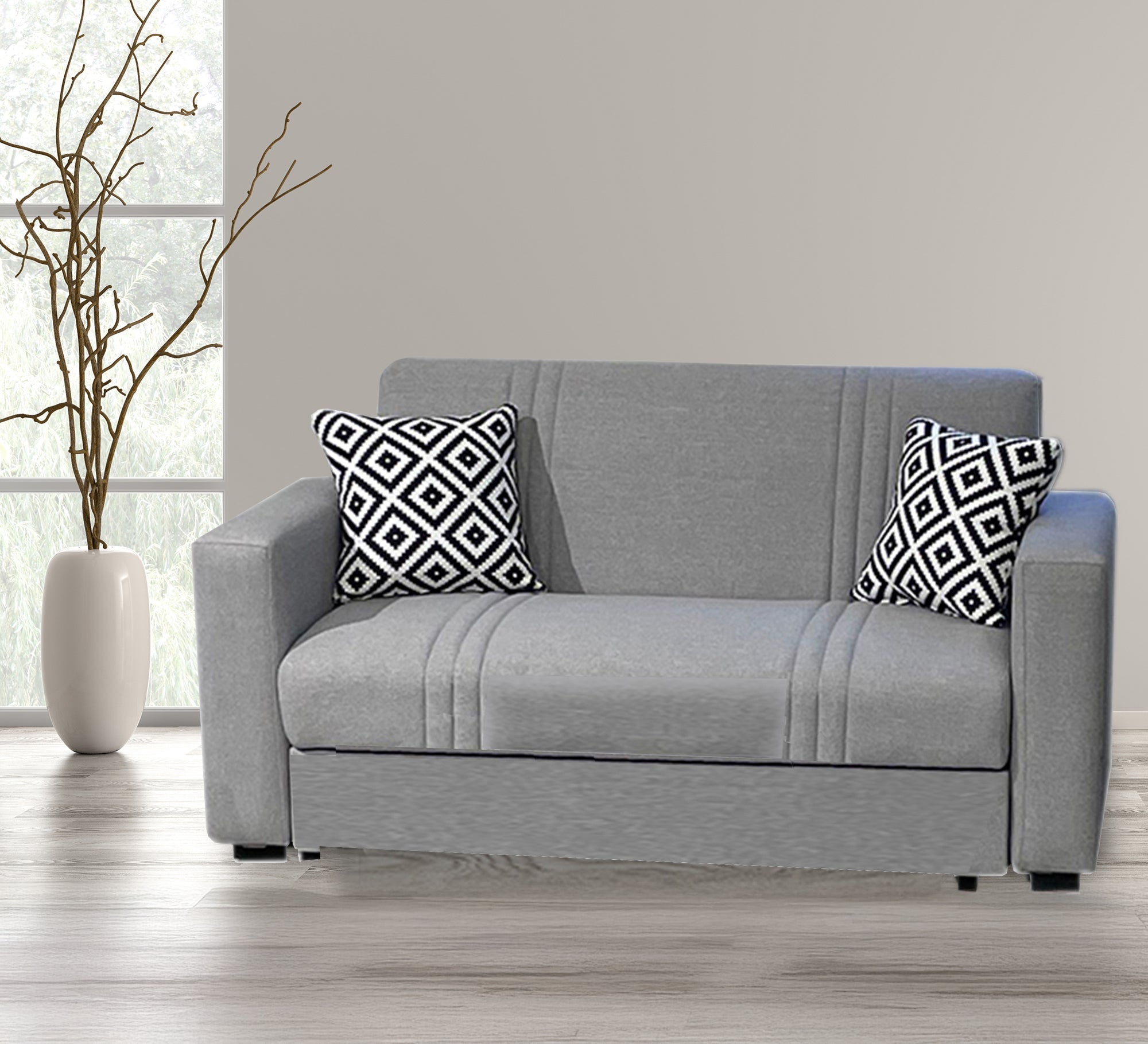 Two - Chair Sofa: Stylish & Comfortable in Gray - Vitrine Furniture - Furniture