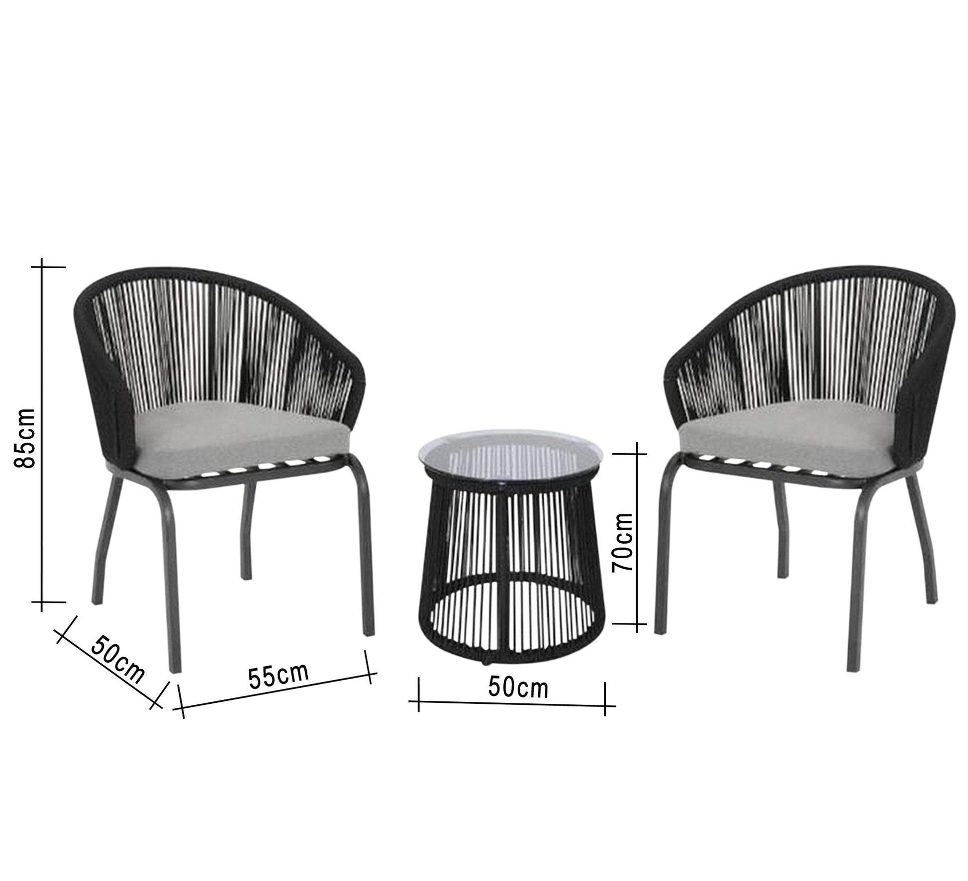 Two chairs and a table for the terraces - Vitrine Furniture - Outdoor Products