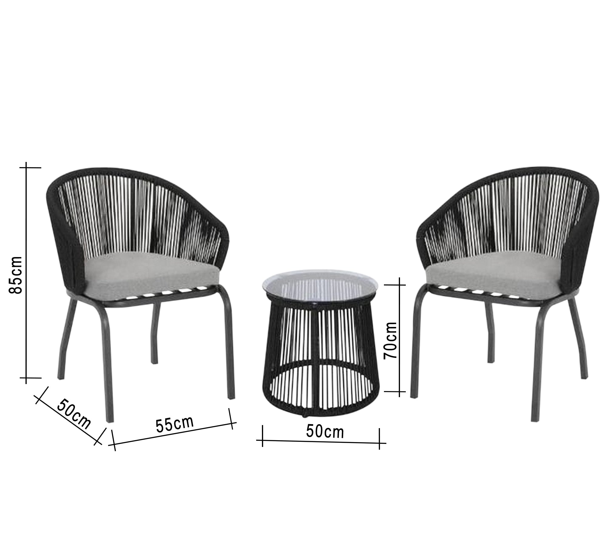 Two chairs and a table for the terraces - Vitrine Furniture - Outdoor Products