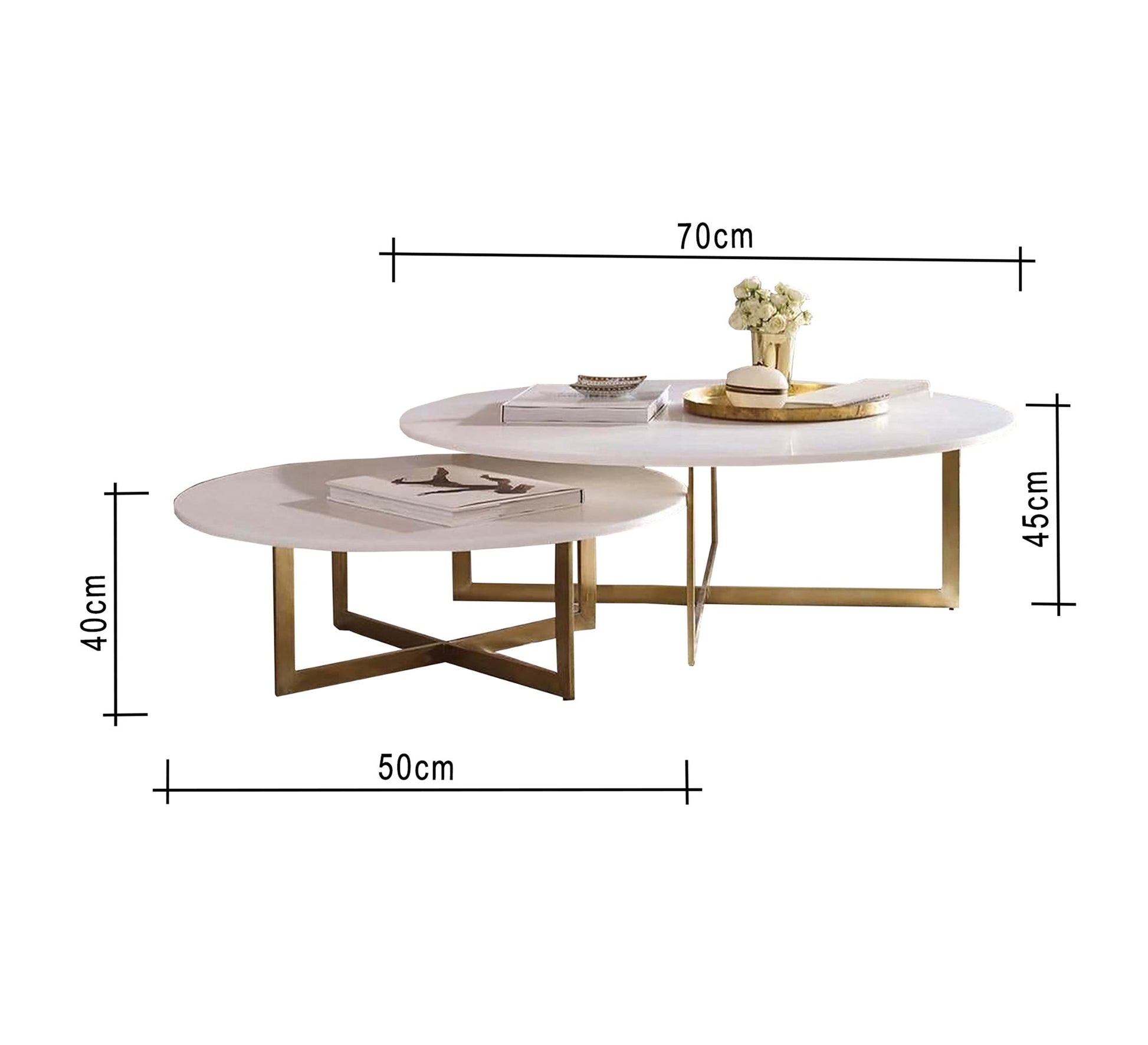 Two circular coffee tables - Vitrine Furniture - Furniture
