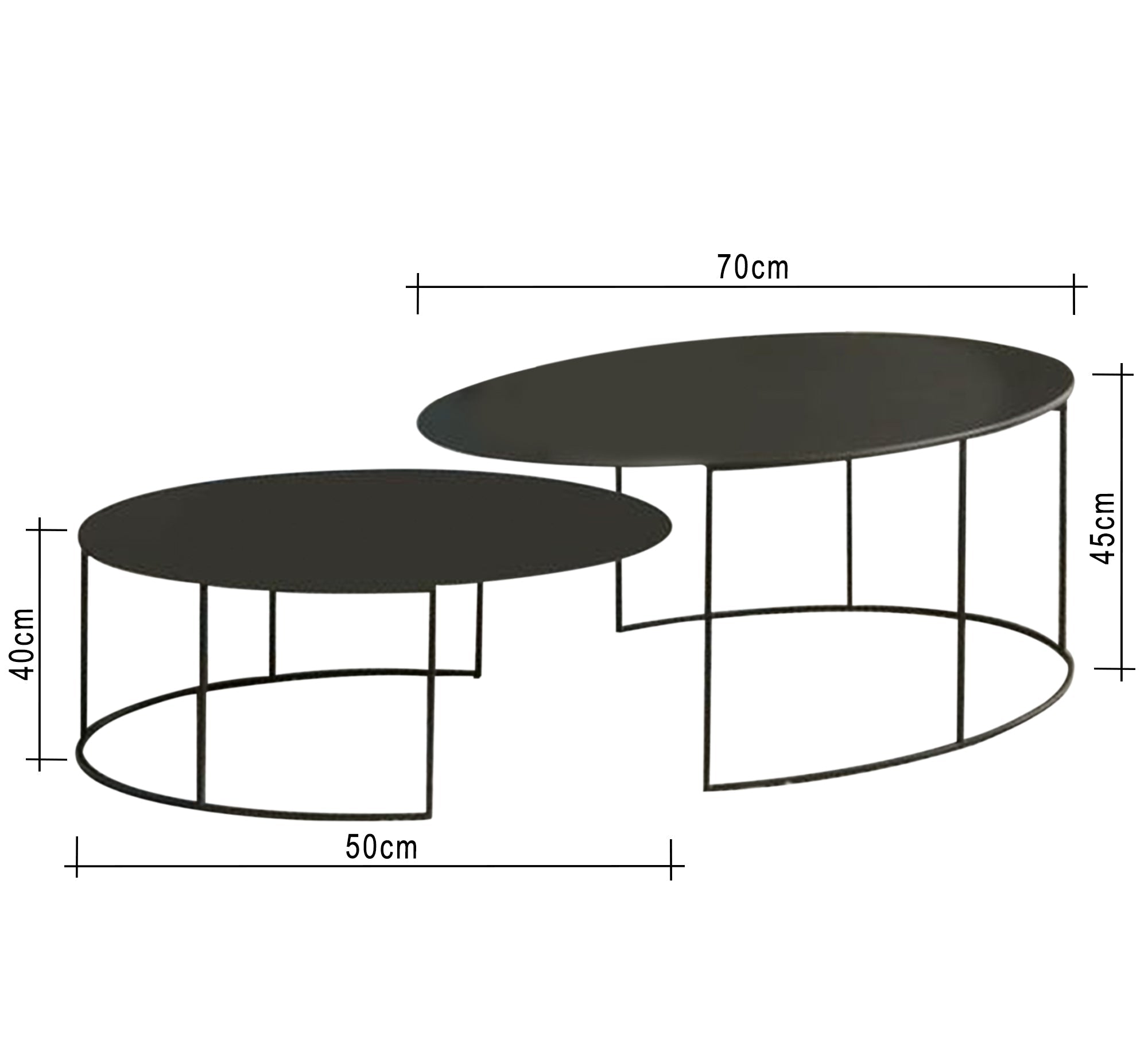 Two circular tables with tiered and overlapping legs - Vitrine Furniture - Furniture