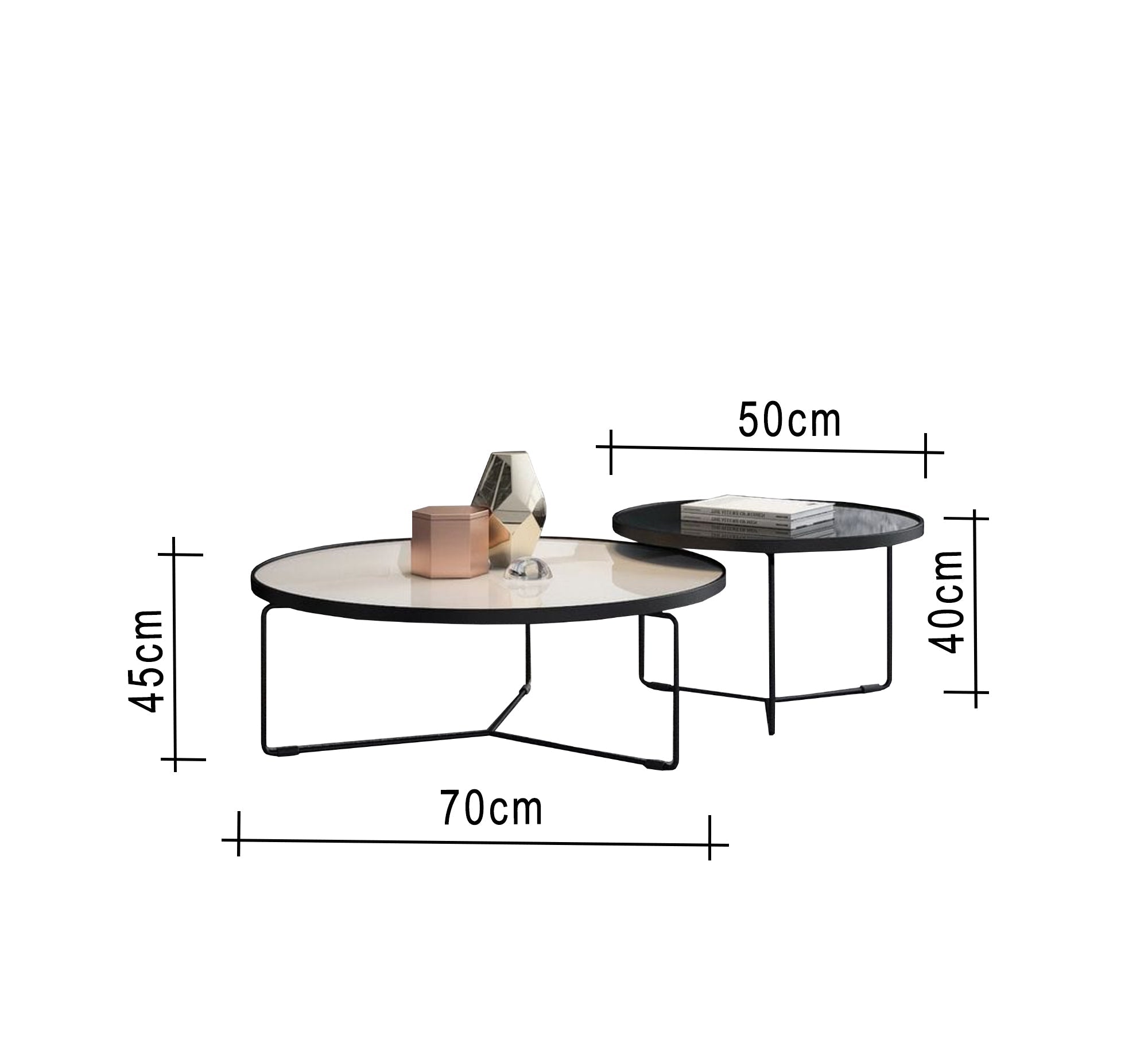 Two circular tiered table - Vitrine Furniture - Furniture