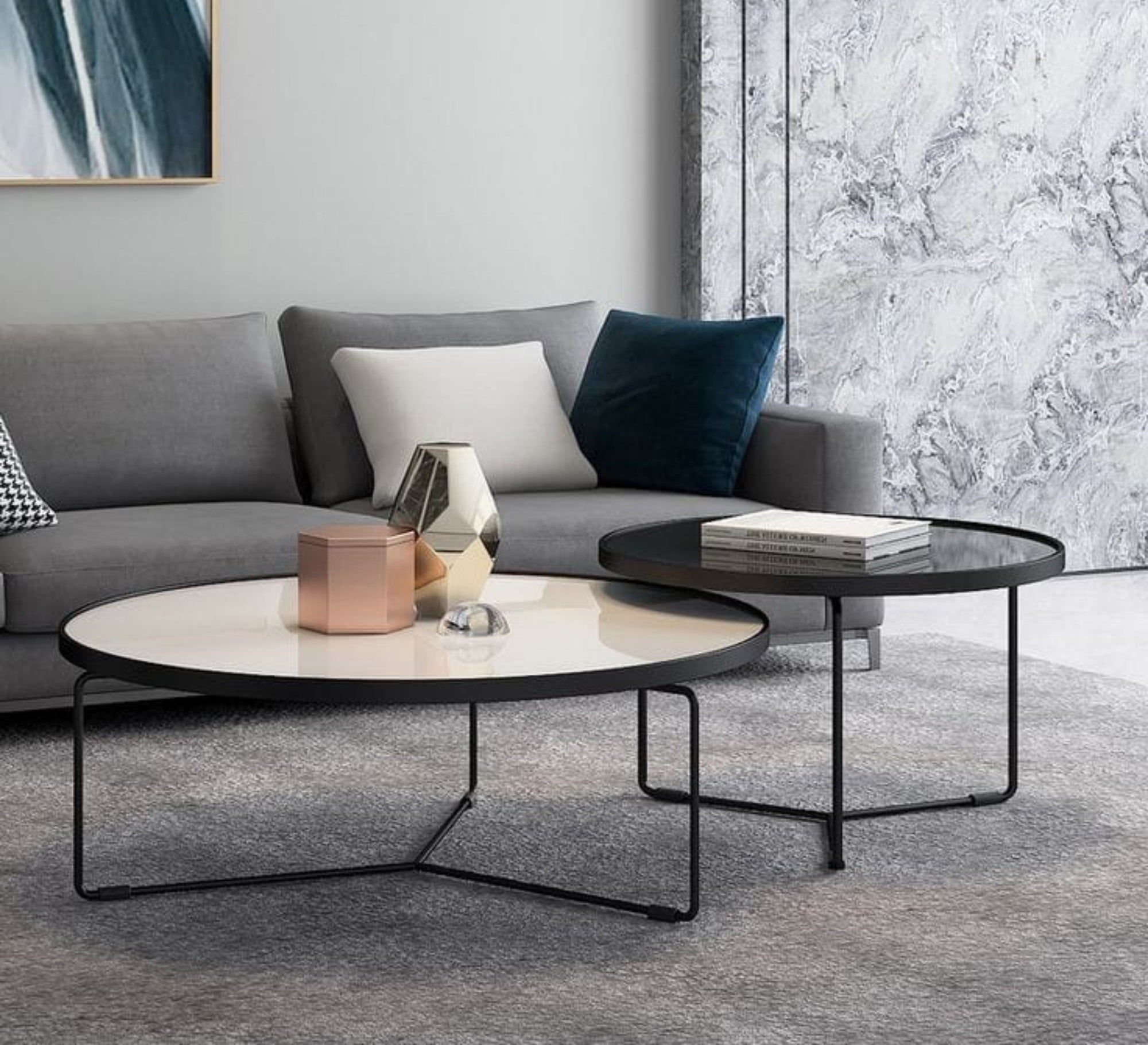 Two circular tiered table - Vitrine Furniture - Furniture