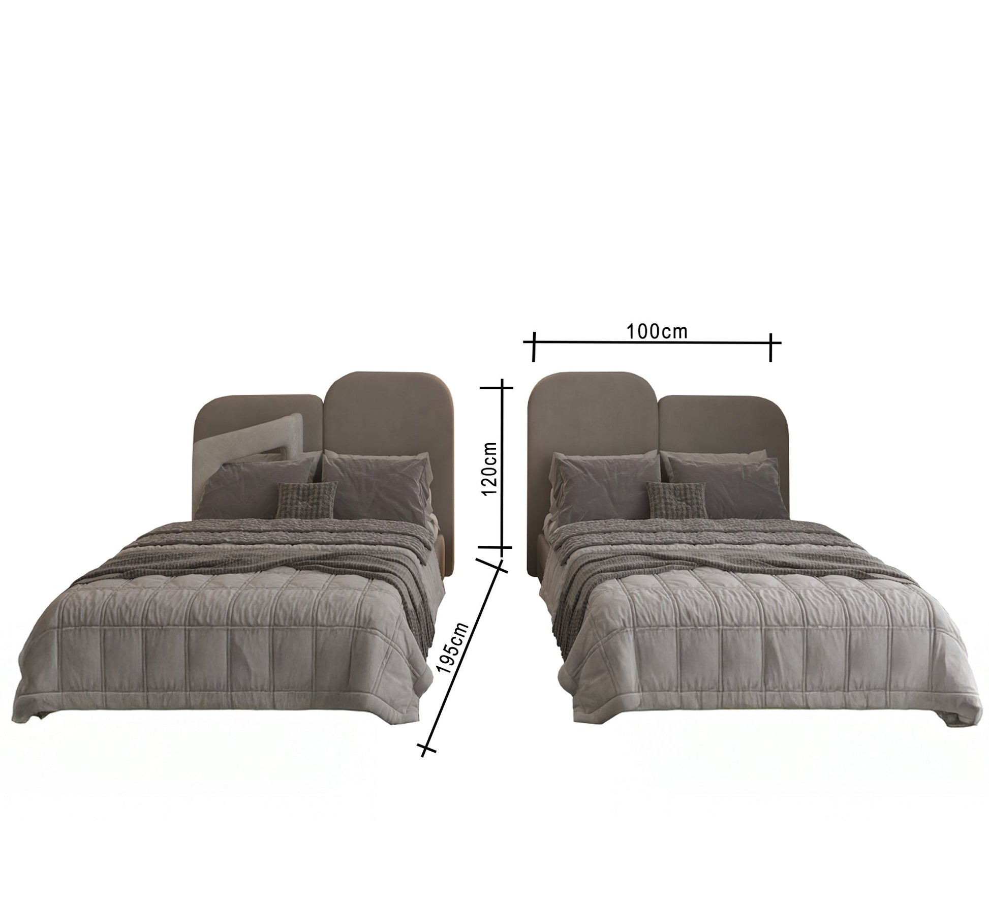 Two coffee - colored beds for boys' rooms - Vitrine Furniture - Furniture