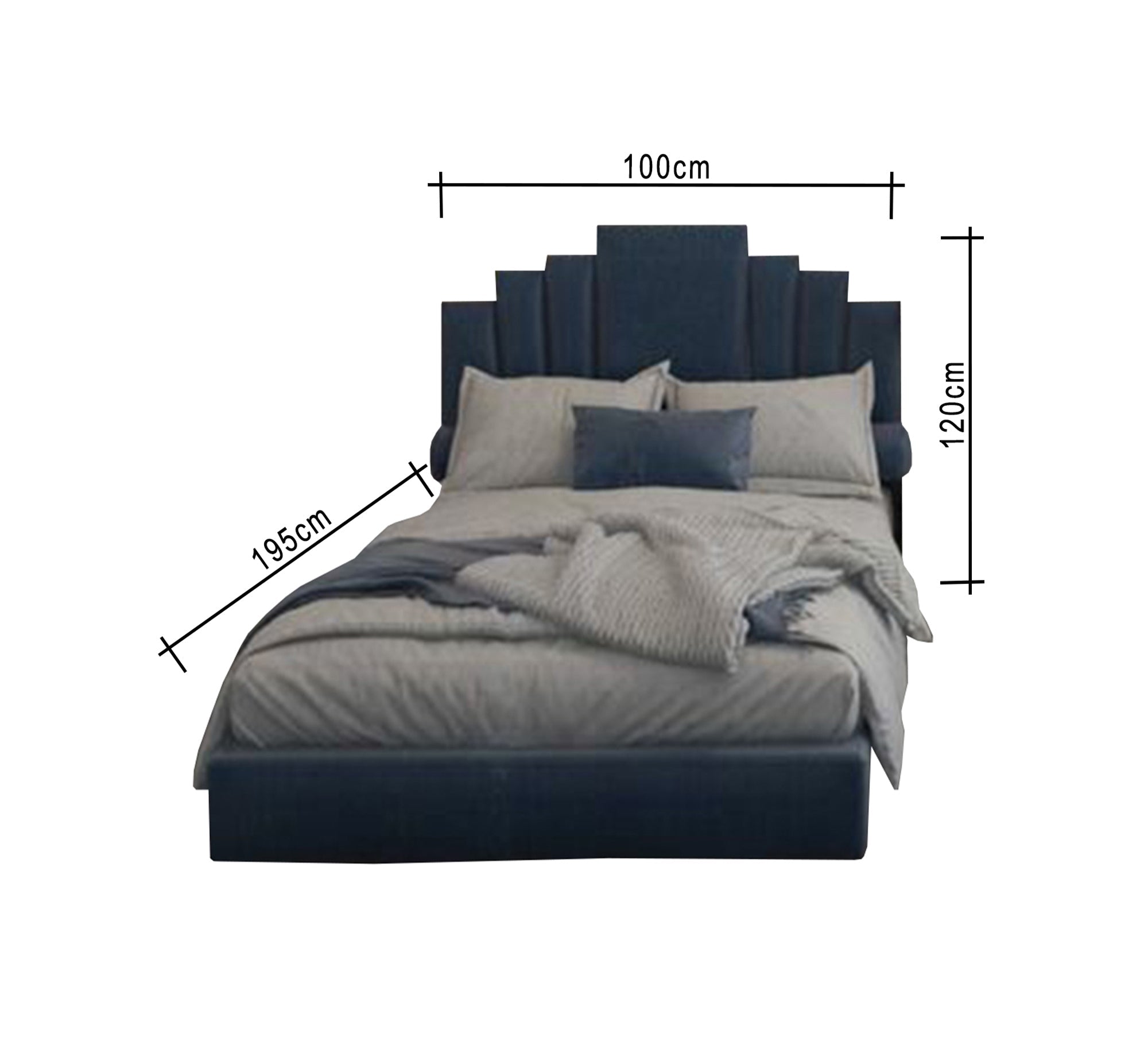 Two dark gray beds - Vitrine Furniture - Furniture