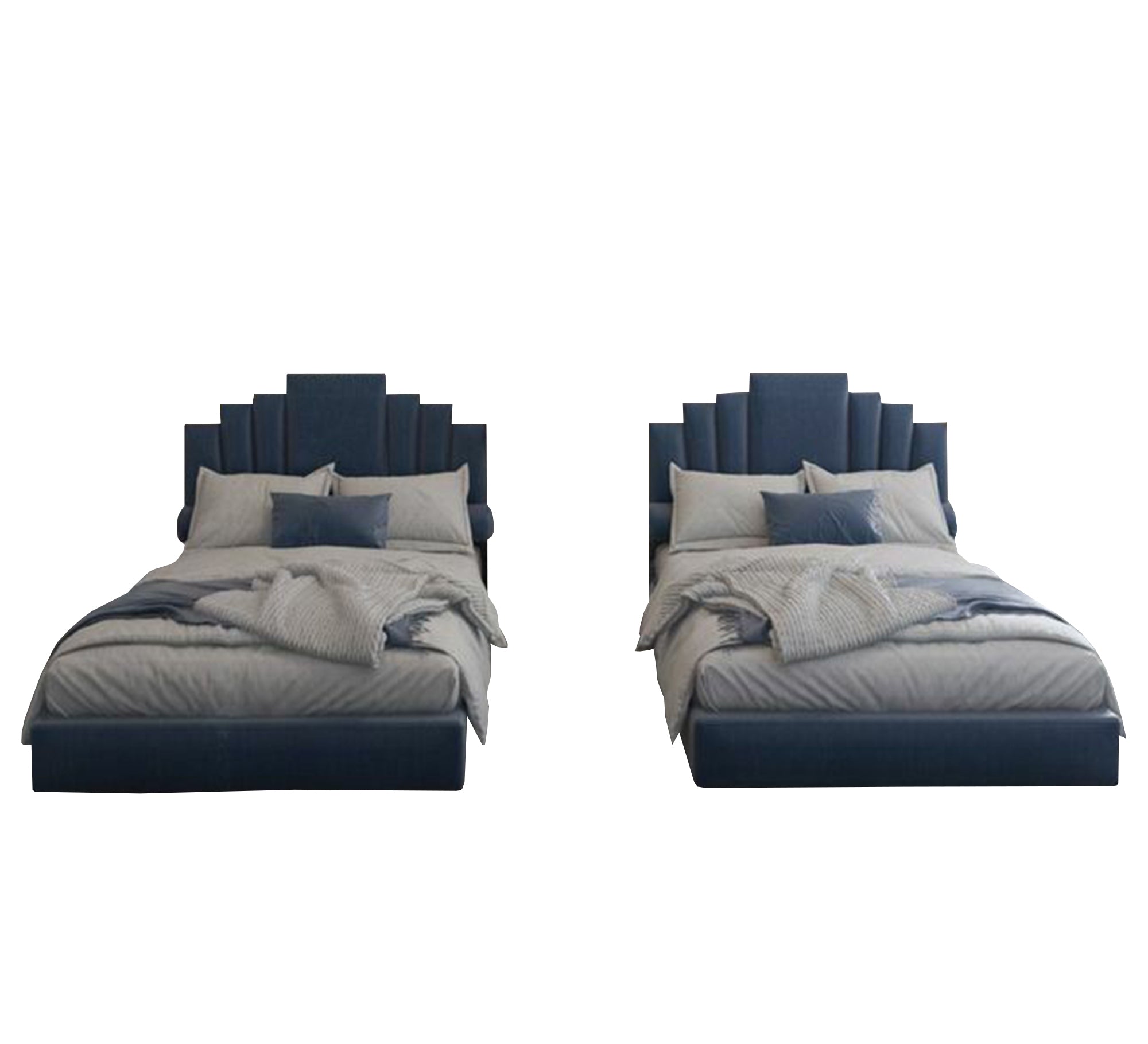 Two dark gray beds - Vitrine Furniture - Furniture