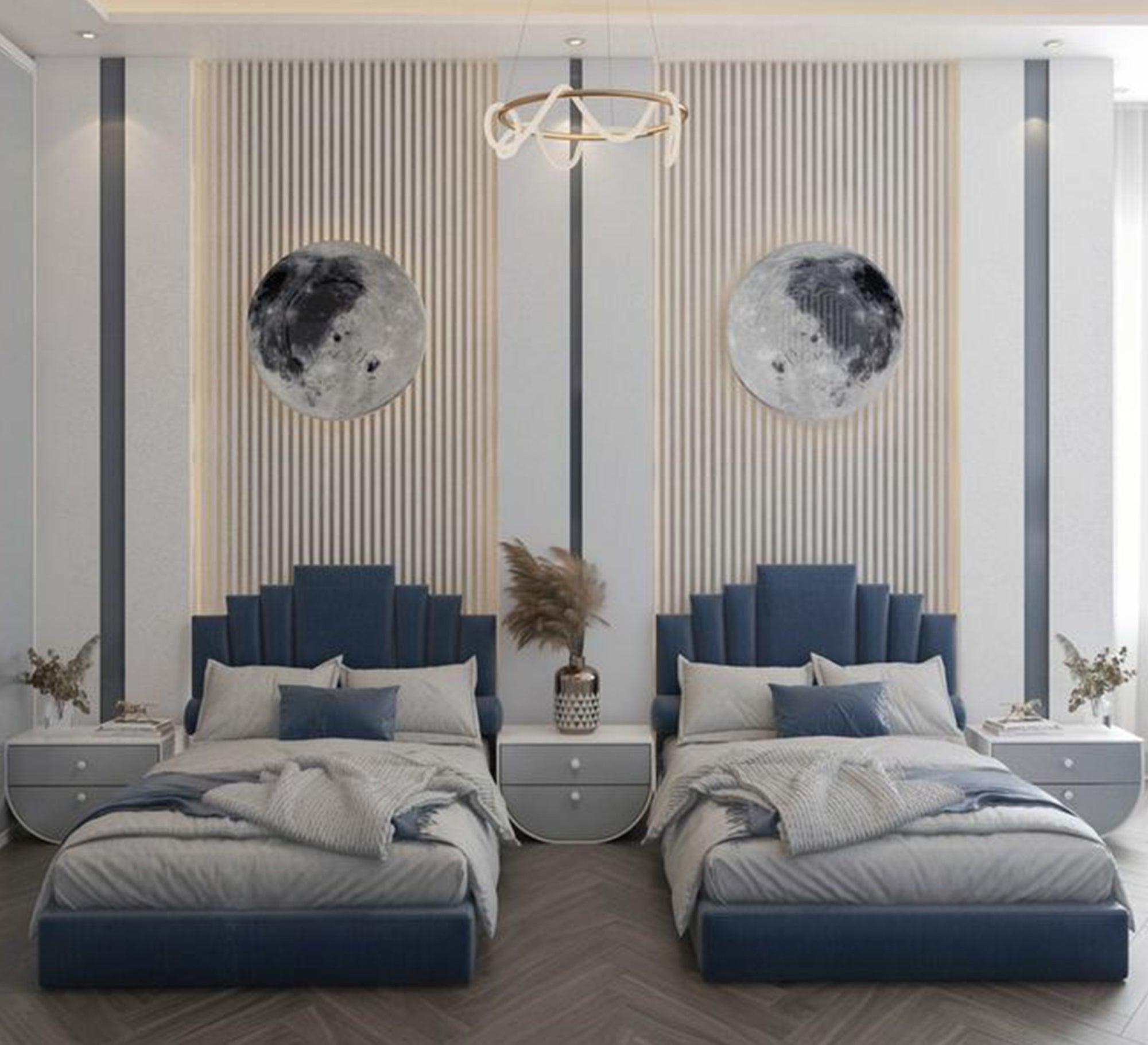 Two dark gray beds - Vitrine Furniture - Furniture