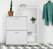 Two - door shoe rack with fan and shelves - Vitrine Furniture - Furniture