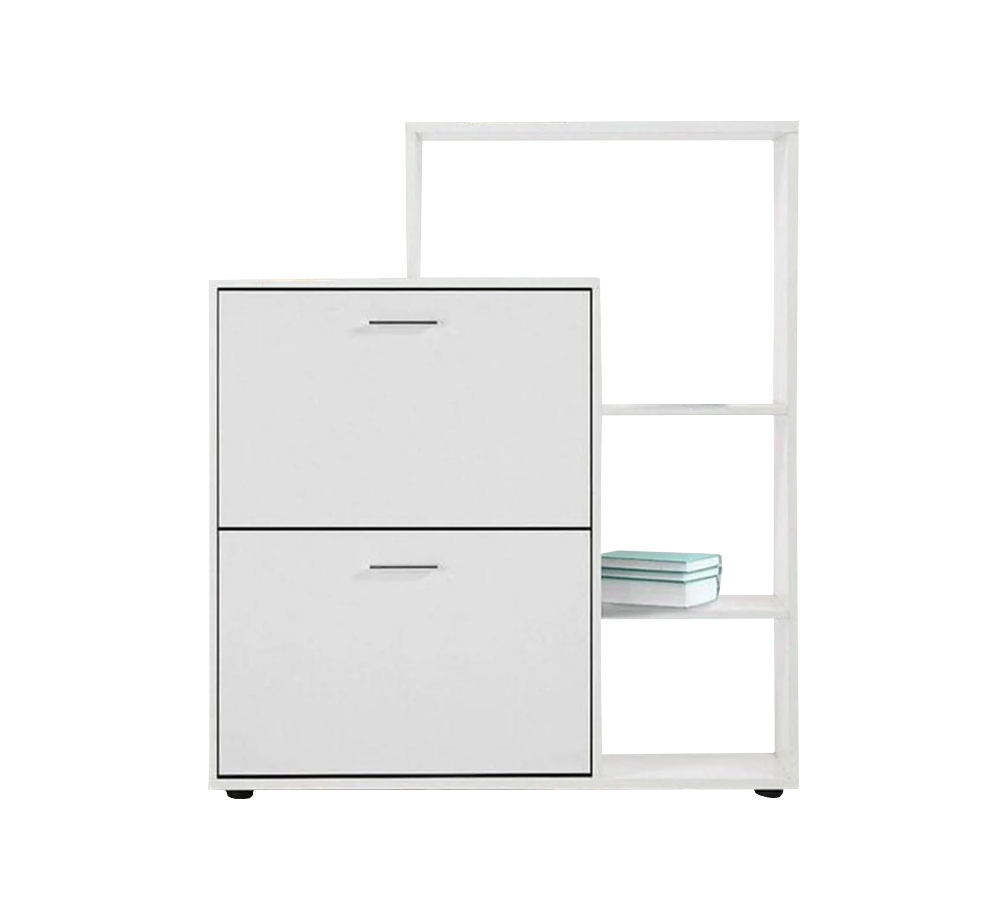 Two - door shoe rack with fan and shelves - Vitrine Furniture - Furniture