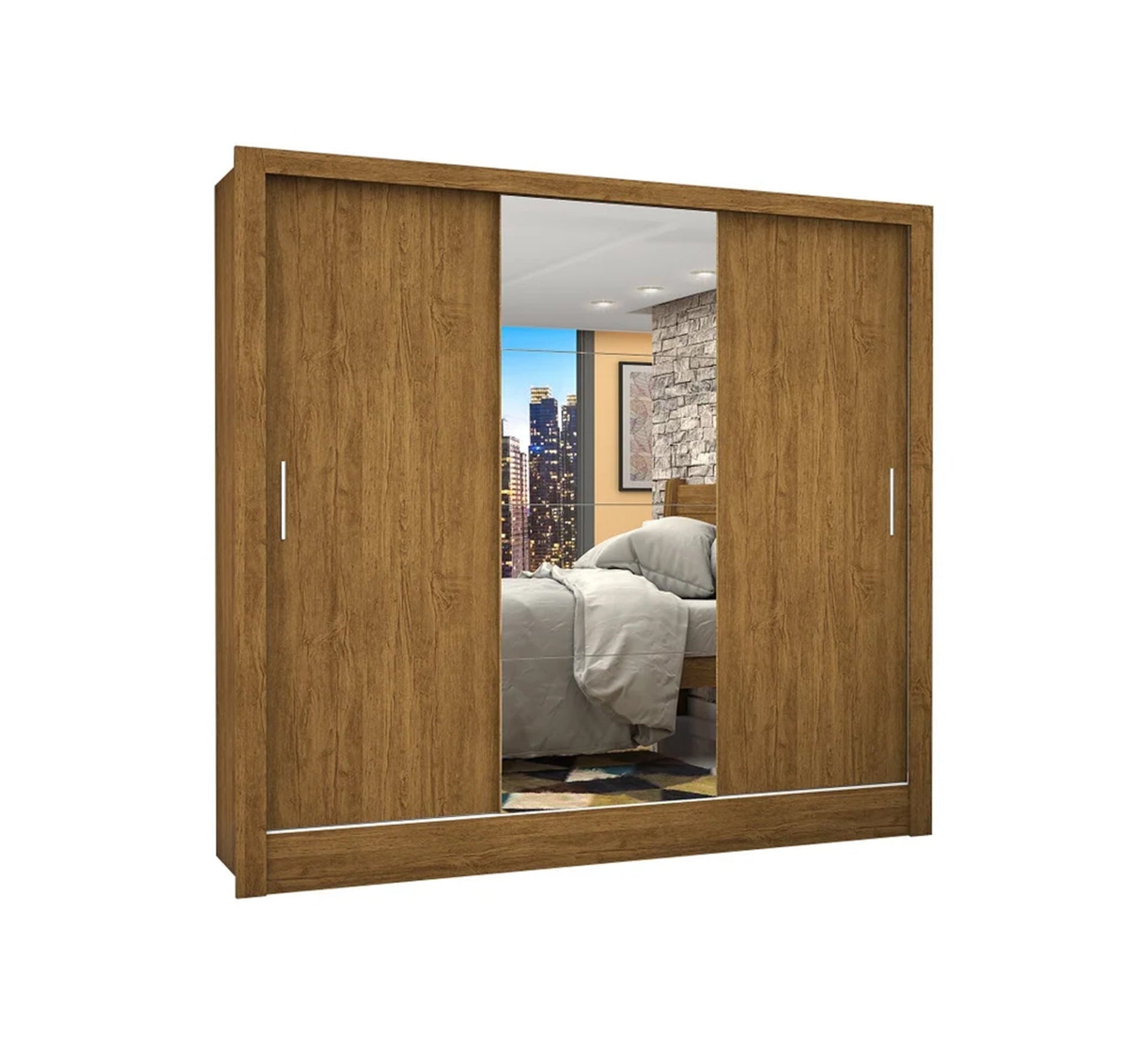 Two - door sliding wardrobe with mirror - Vitrine Furniture - Furniture