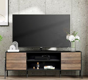 Two - door TV table with strong metal legs - Vitrine Furniture - Furniture
