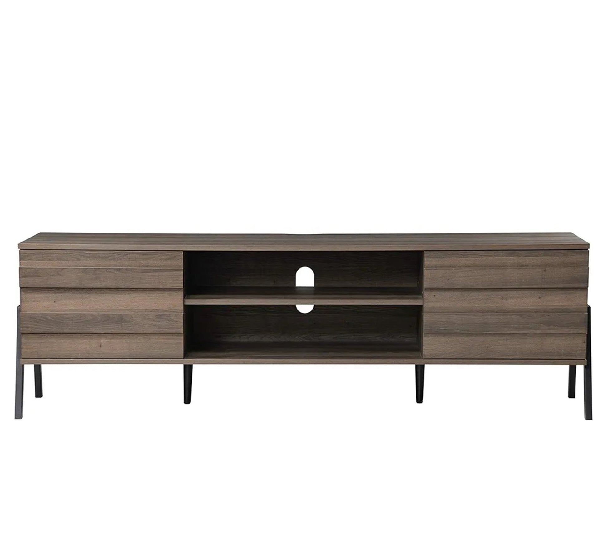 Two - door TV table with strong metal legs - Vitrine Furniture - Furniture