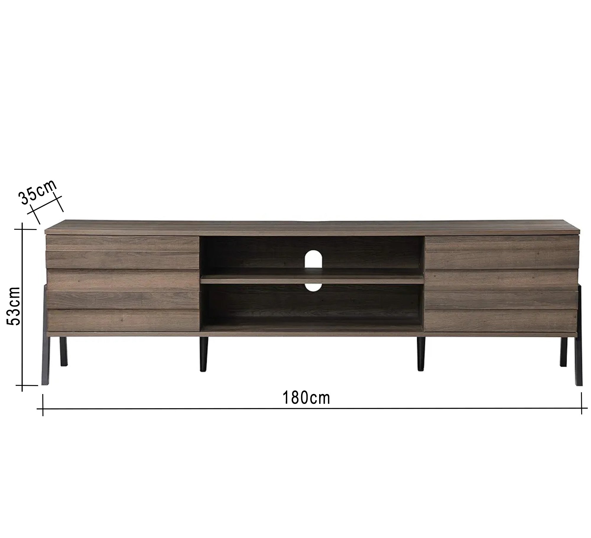 Two - door TV table with strong metal legs - Vitrine Furniture - Furniture