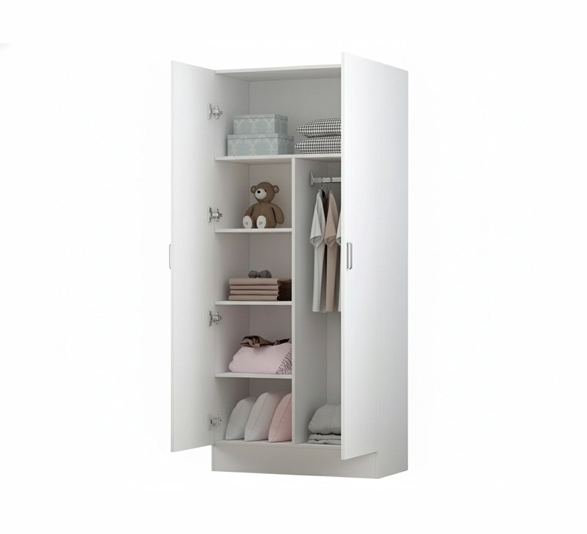 Two - door wardrobe with ample storage space - Vitrine Furniture - Wardrobes