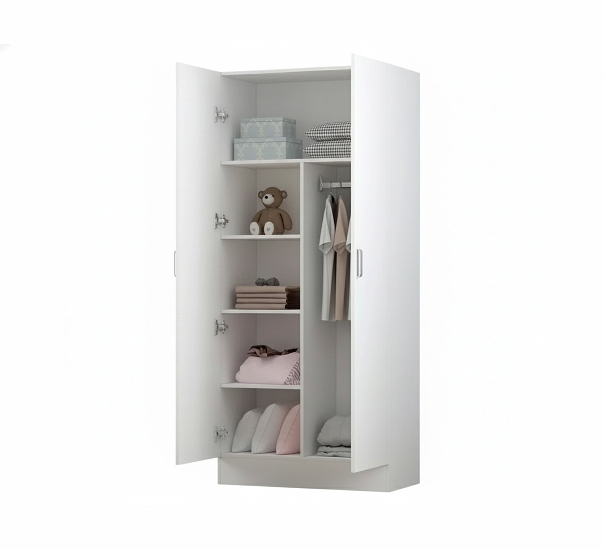 Two - door wardrobe with ample storage space - Vitrine Furniture - Wardrobes
