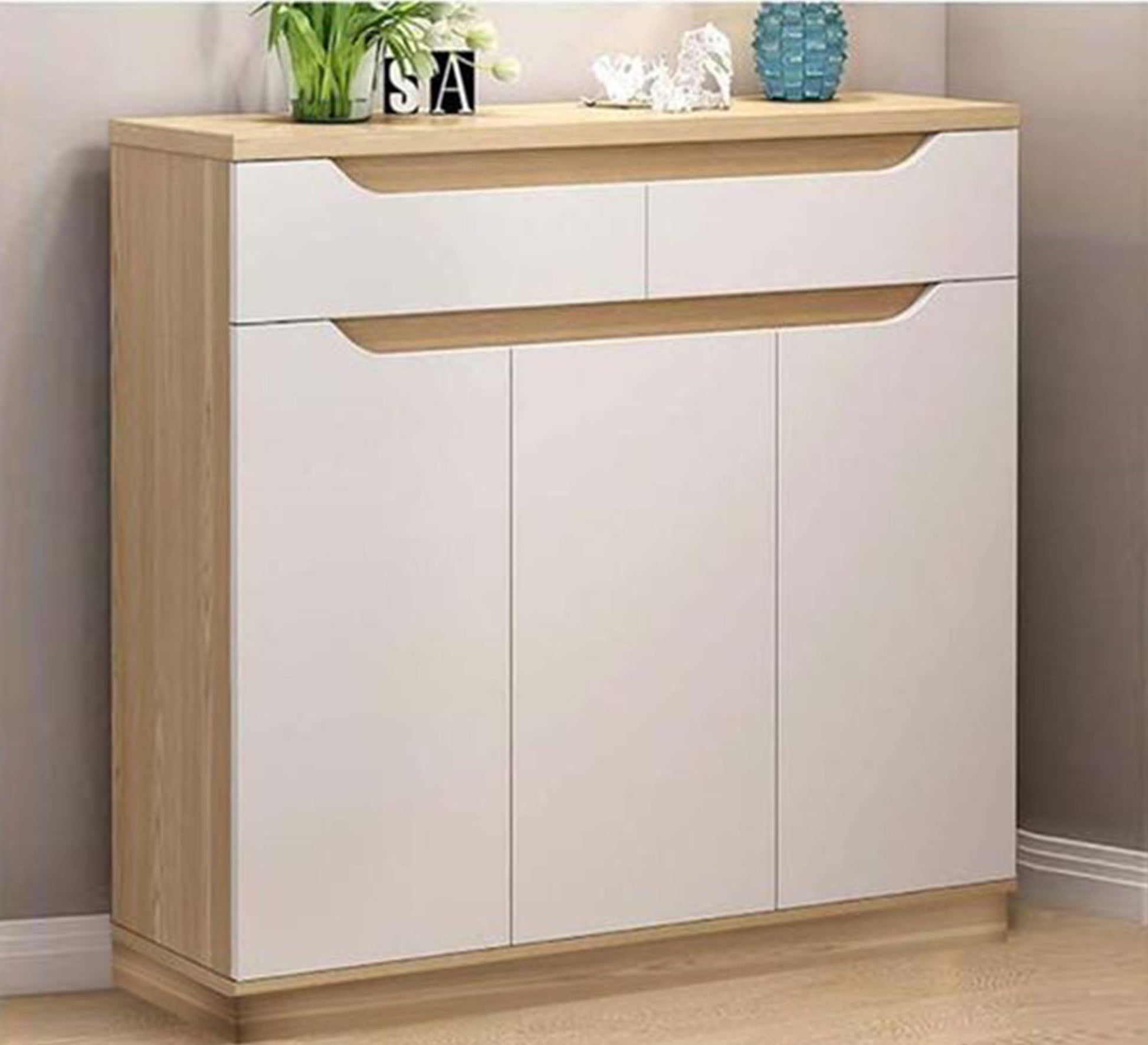 Two - drawer and three - leaf shoe rack - Vitrine Furniture - Furniture