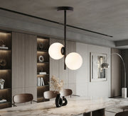 Two-globe vertical chandelier - Vitrine Furniture - Ceiling lights